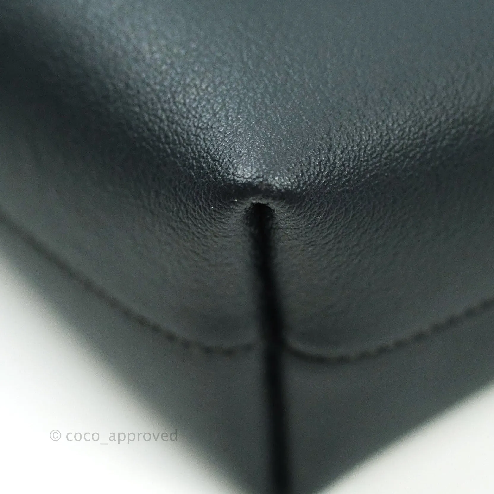 Saint Laurent Calfskin Shopping Tote Bag Dark Grey