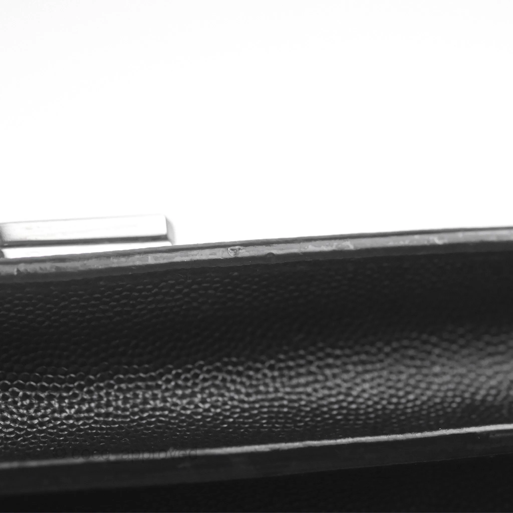 Saint Laurent Cassandra in Grain De Poudre Embossed Leather Black