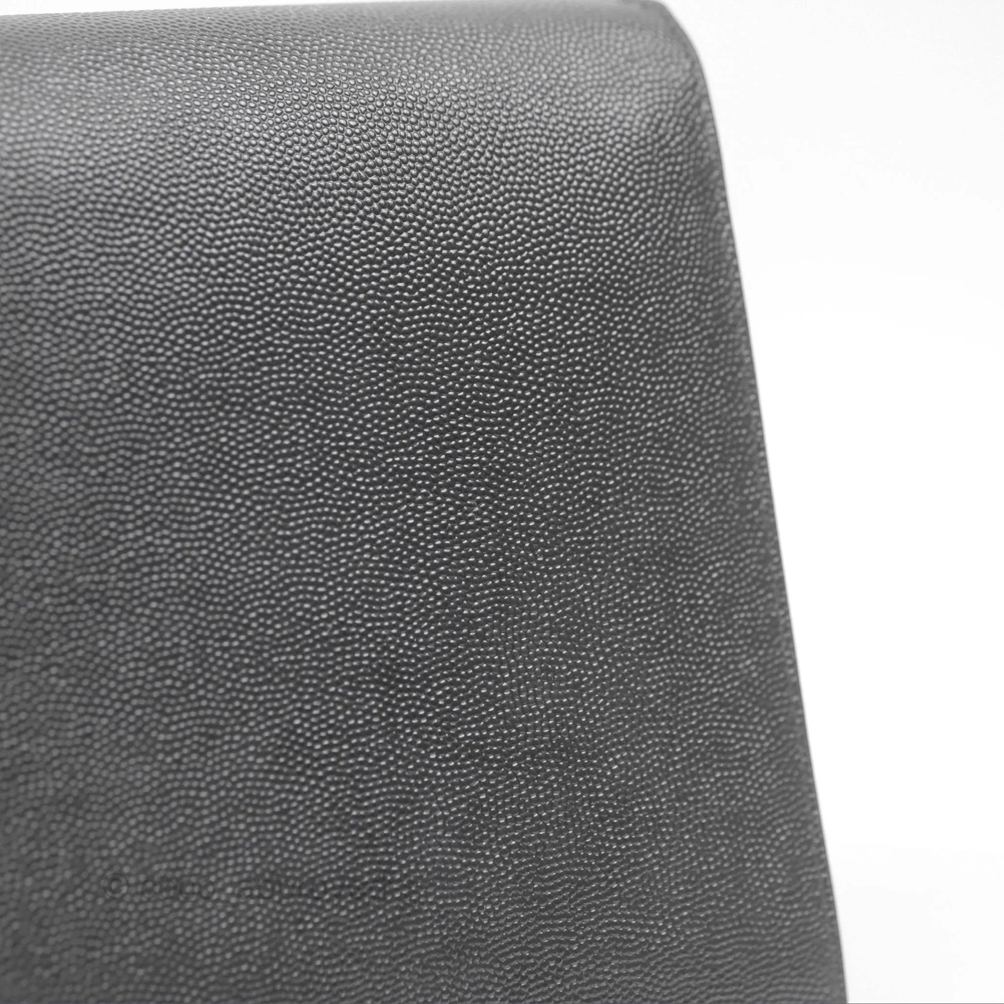 Saint Laurent Cassandra in Grain De Poudre Embossed Leather Black