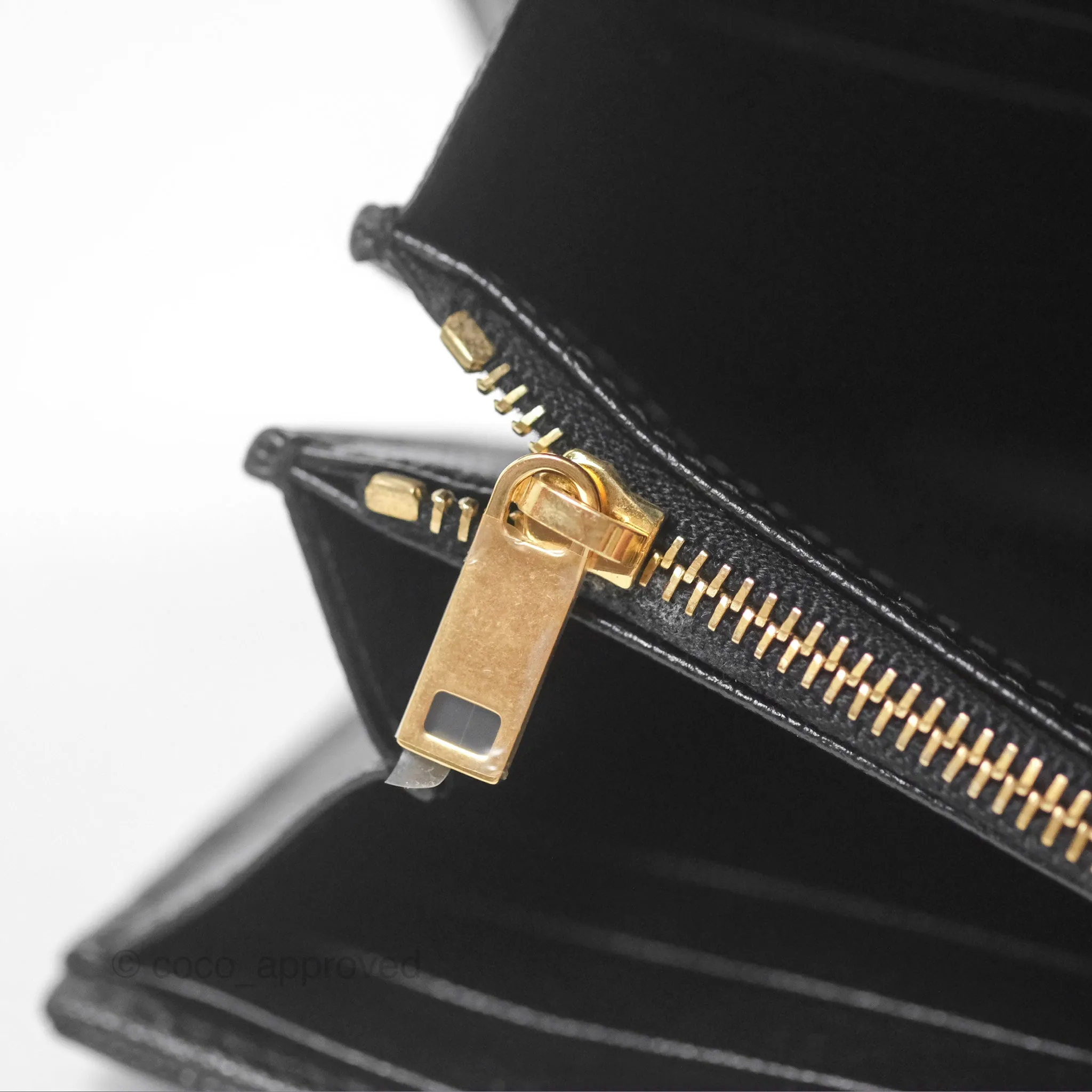 Saint Laurent Cassandre Matelasse Large Flap Wallet Black Grain De Poudre