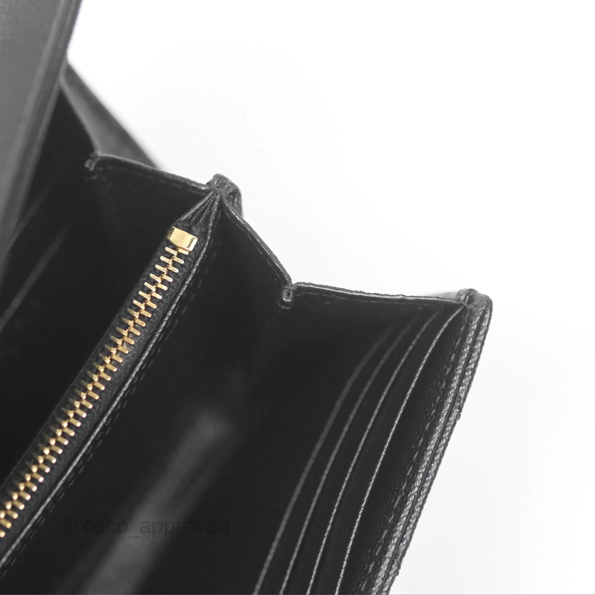 Saint Laurent Cassandre Matelasse Large Flap Wallet Black Grain De Poudre