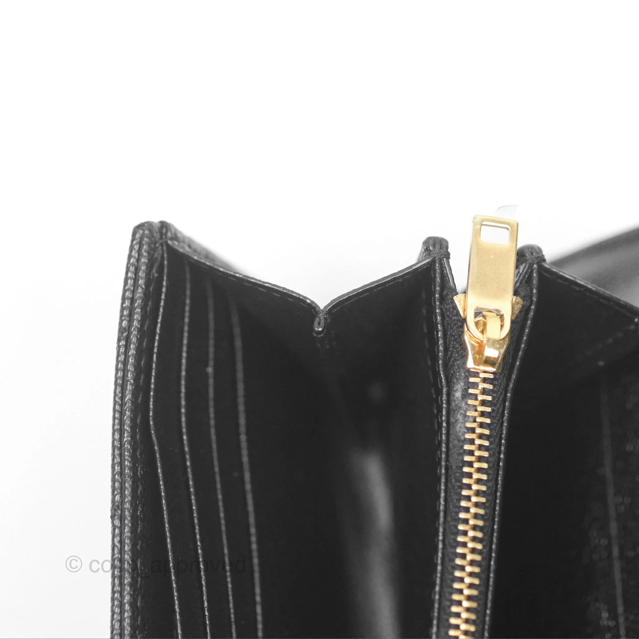 Saint Laurent Cassandre Matelasse Large Flap Wallet Black Grain De Poudre