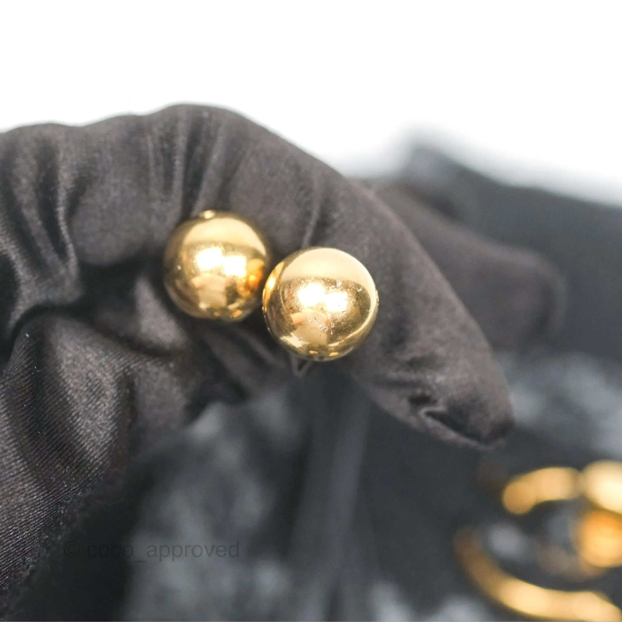 Saint Laurent Cassandre Matelasse Zipped Pouch Dark Green Gold Hardware