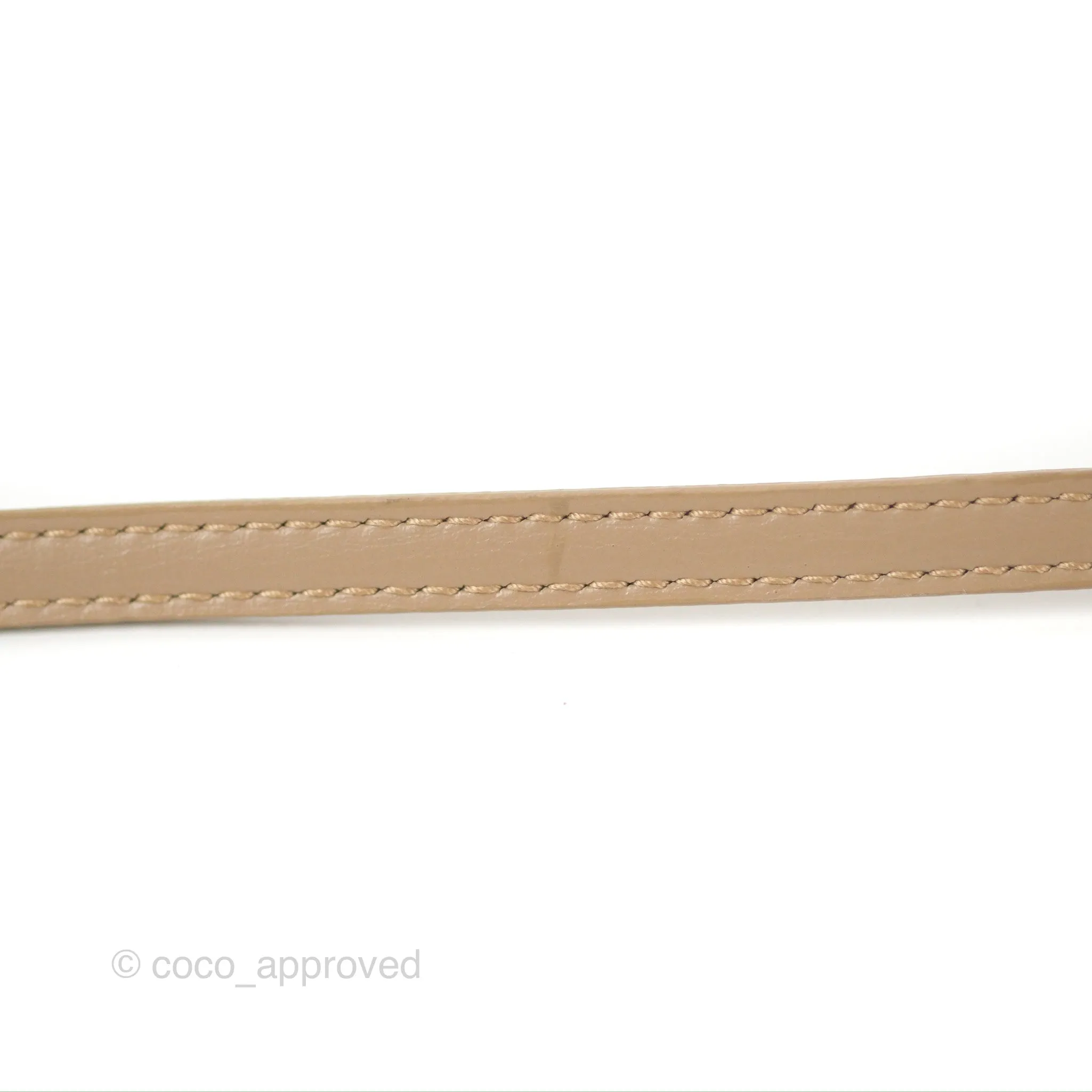 Saint Laurent Cassandre Phone Holder with Strap Smooth Calfskin Dark Beige