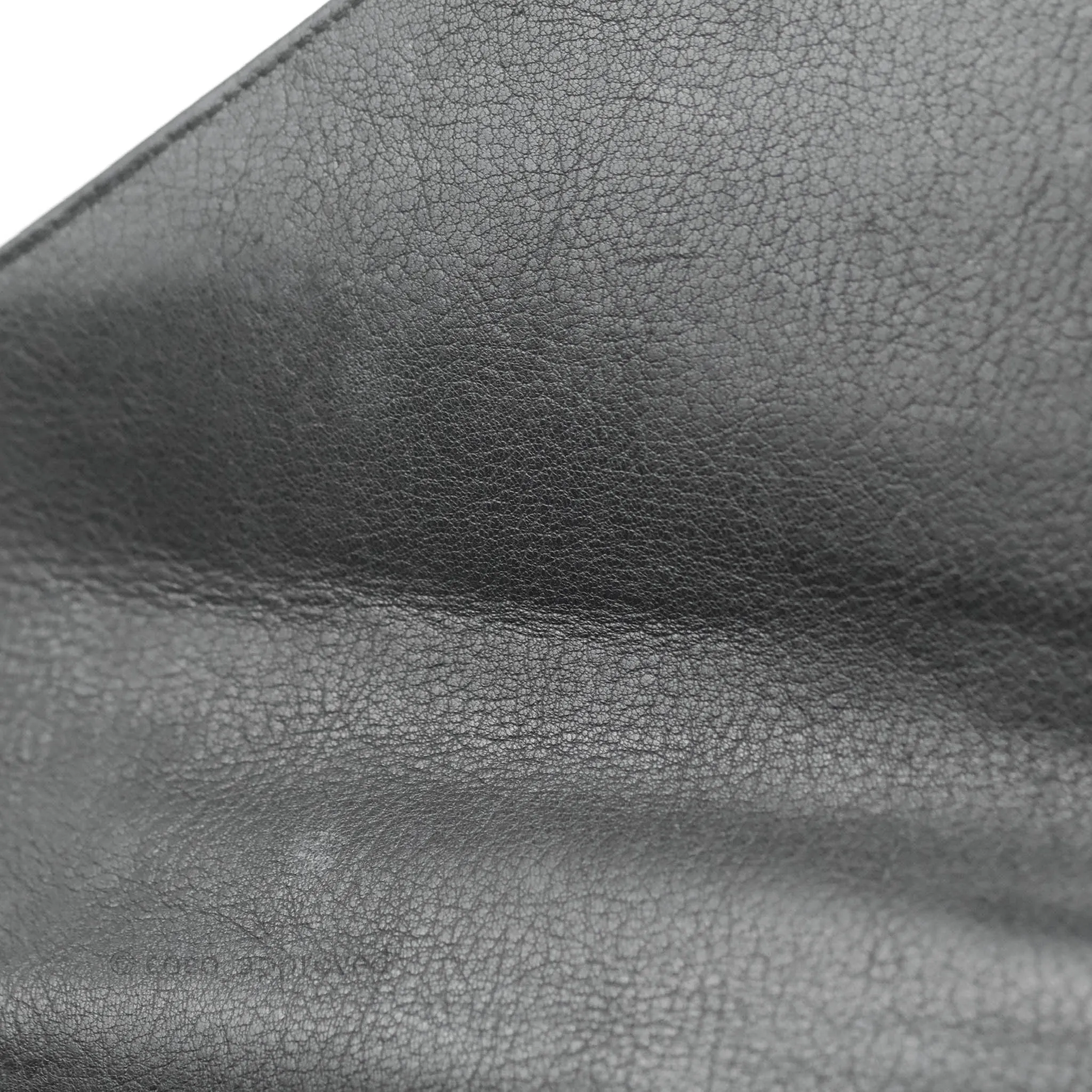 Saint Laurent Chevron Large College Black Chain Bag Ruthenium Hardware