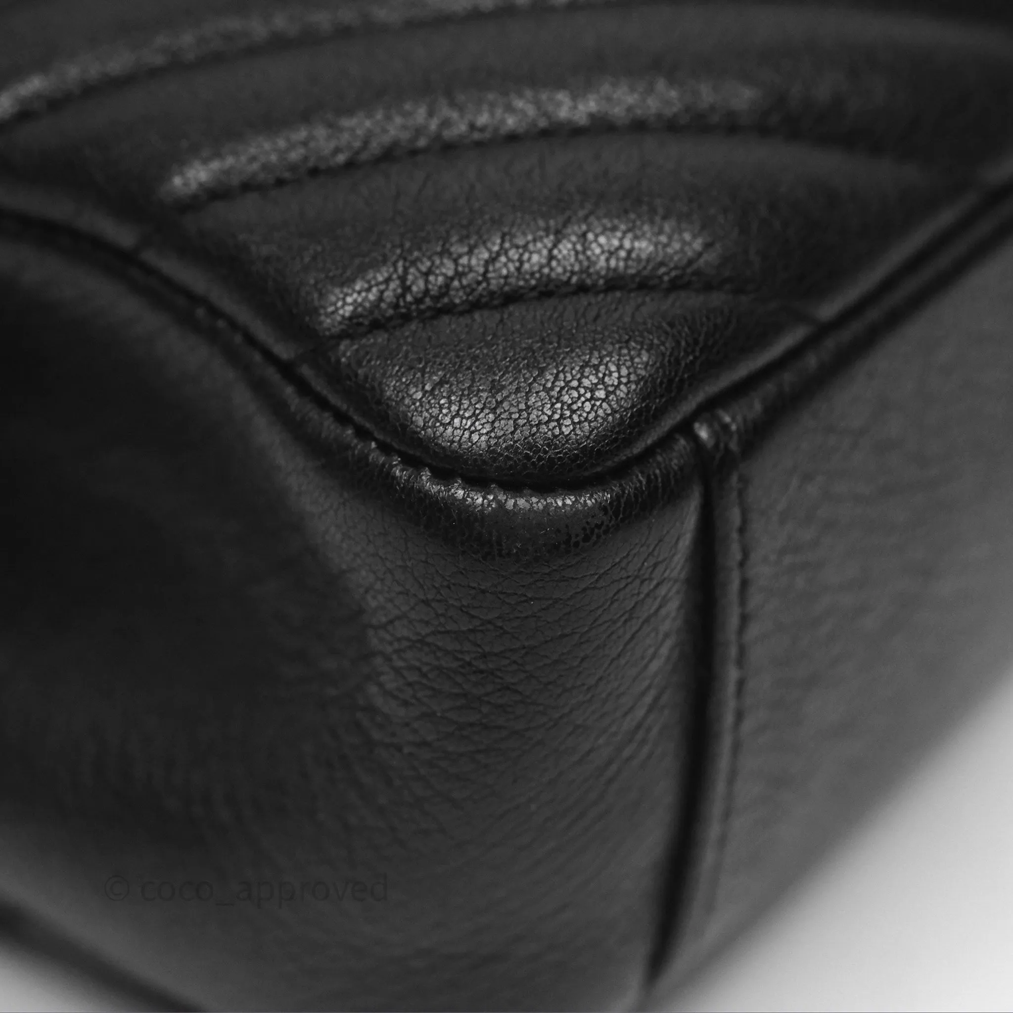 Saint Laurent Chevron Medium College Black Chain Bag Gold Hardware