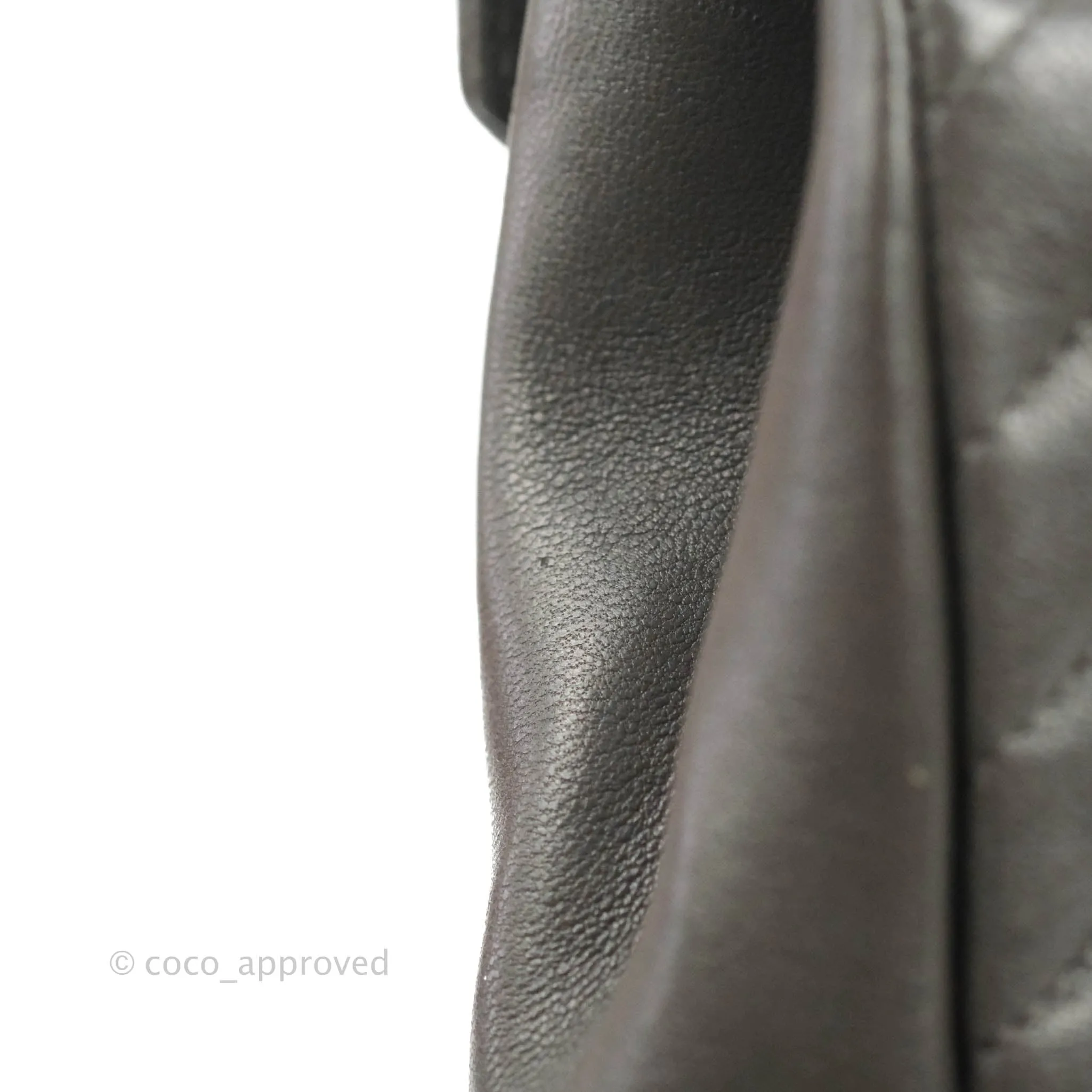 Saint Laurent Chevron Medium College Grey Chain Bag Ruthenium Hardware