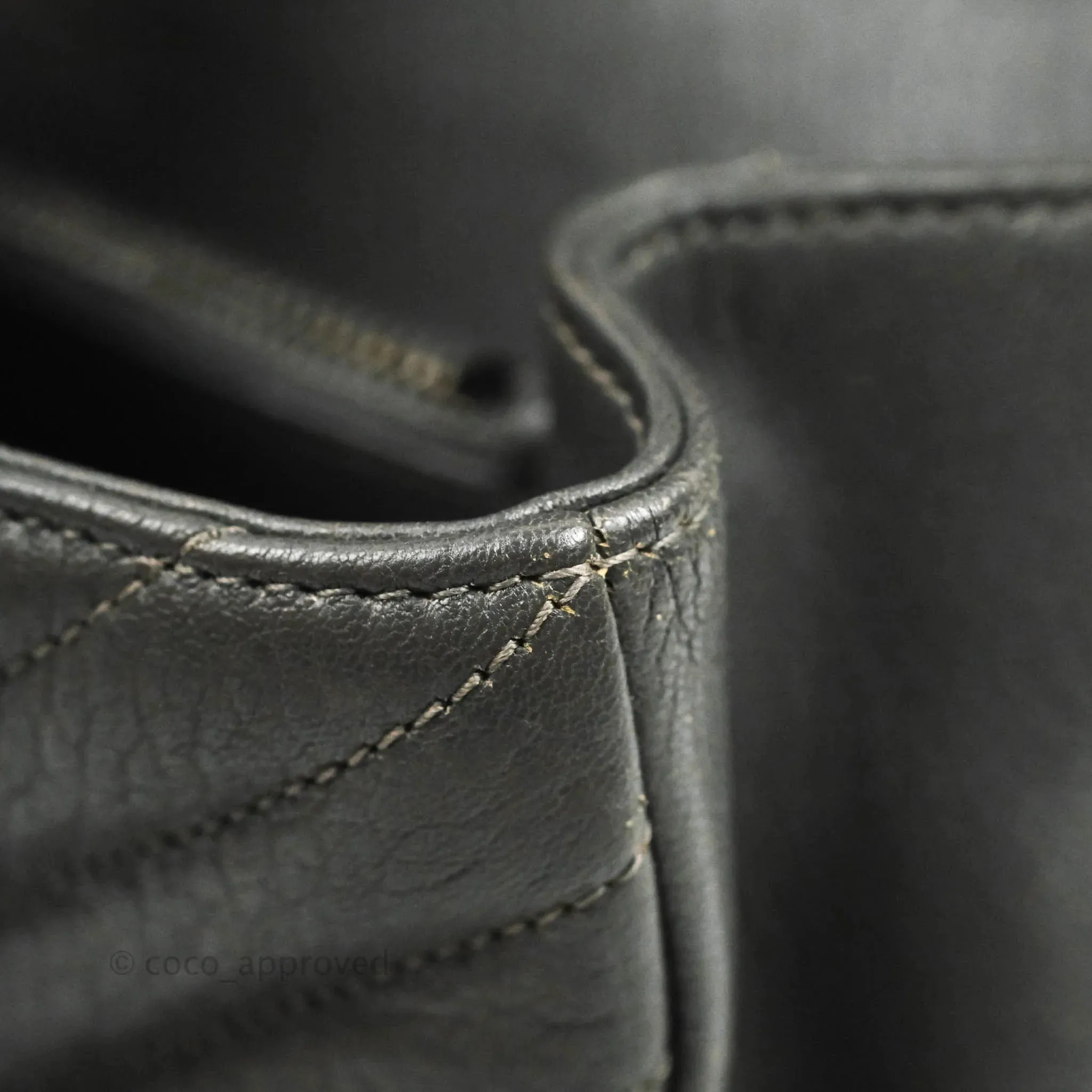 Saint Laurent Chevron Medium College Grey Chain Bag Ruthenium Hardware