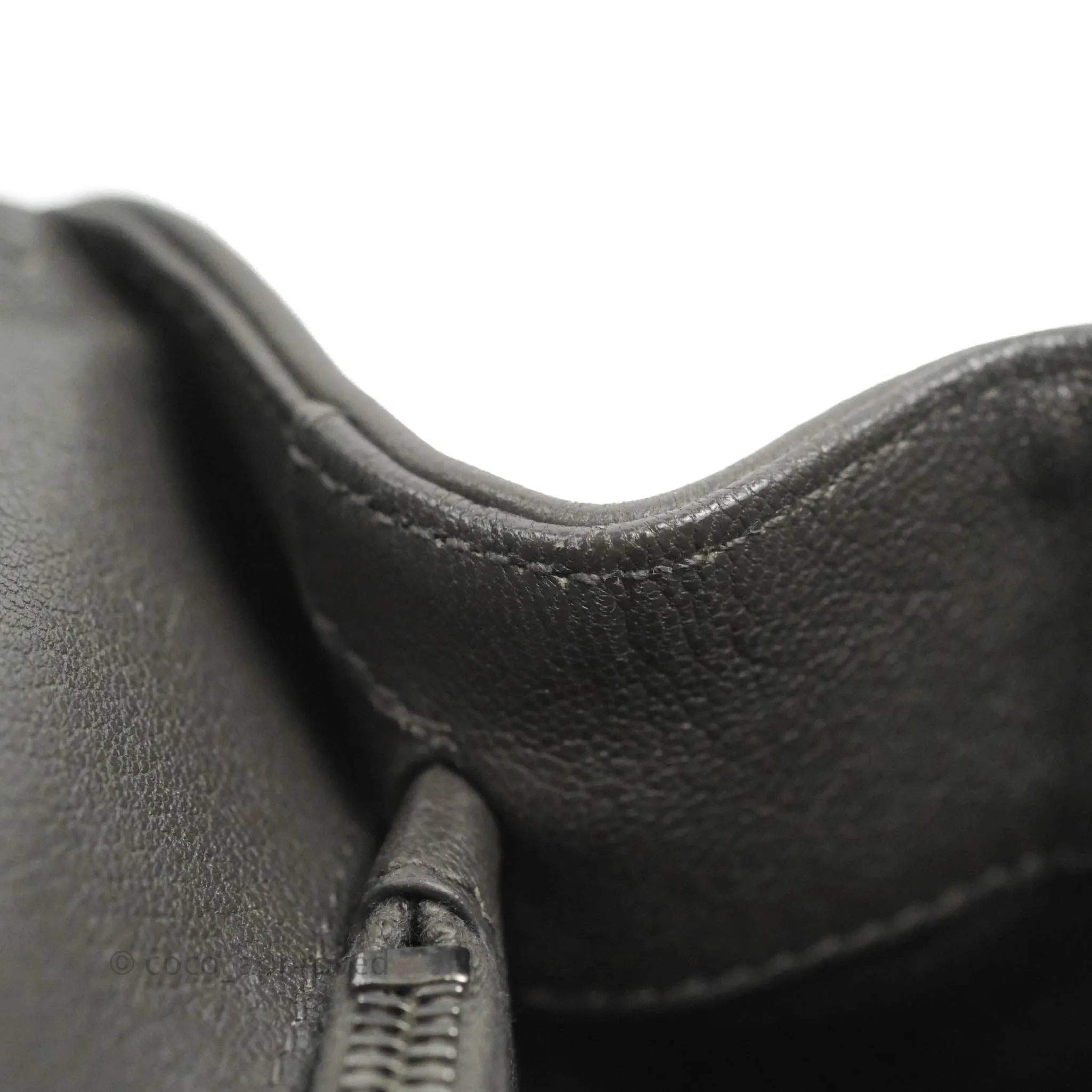Saint Laurent Chevron Medium College Grey Chain Bag Ruthenium Hardware