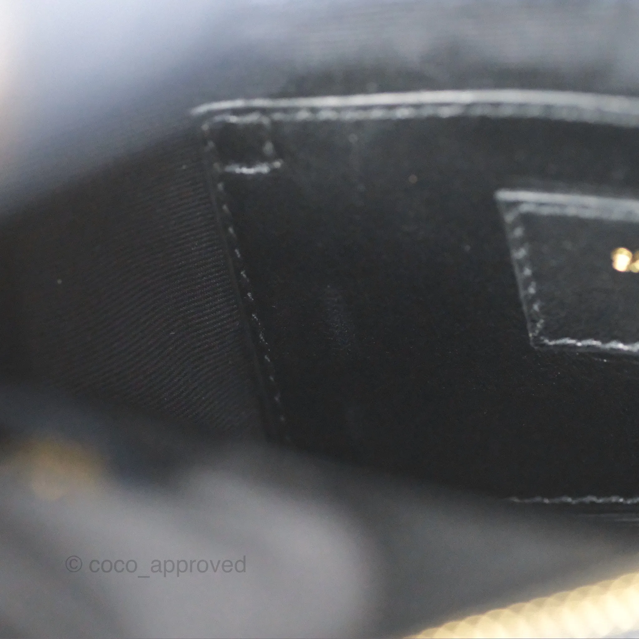 Saint Laurent Chevron Medium College Navy Chain Bag Gold Hardware