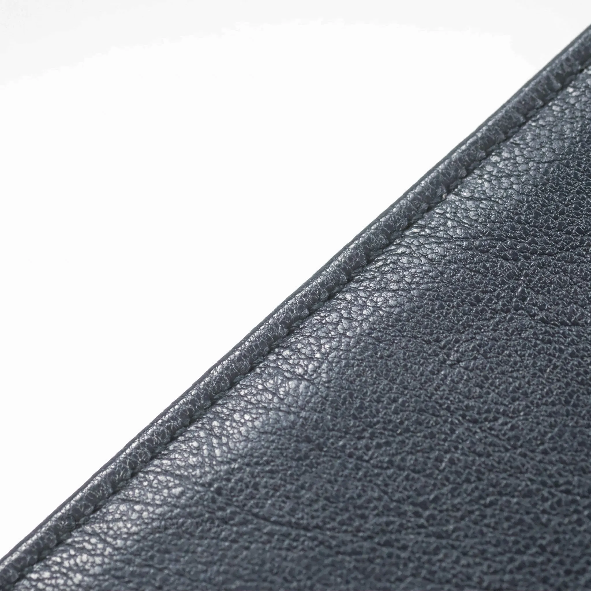 Saint Laurent Chevron Medium College Navy Chain Bag Gold Hardware