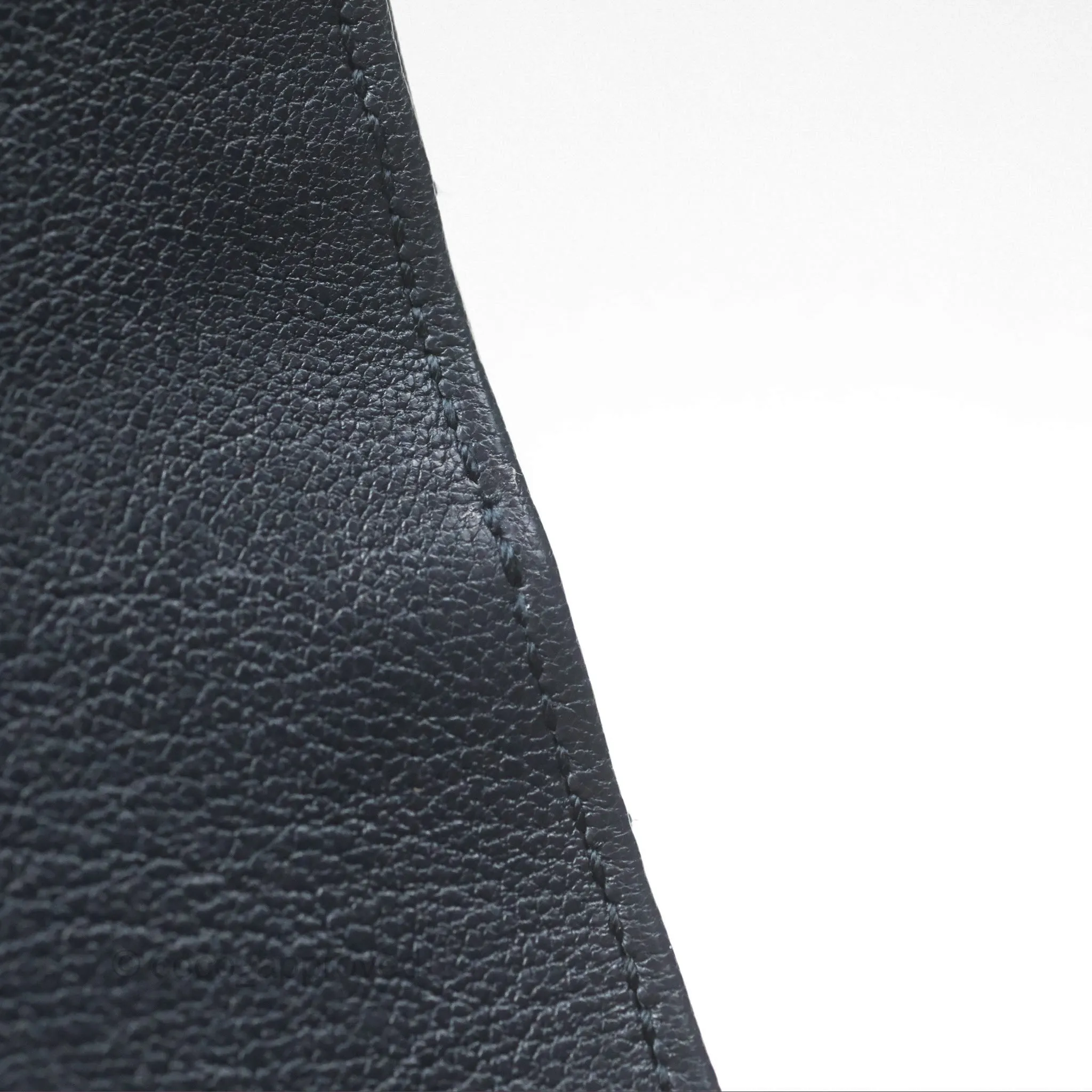 Saint Laurent Chevron Medium College Navy Chain Bag Gold Hardware