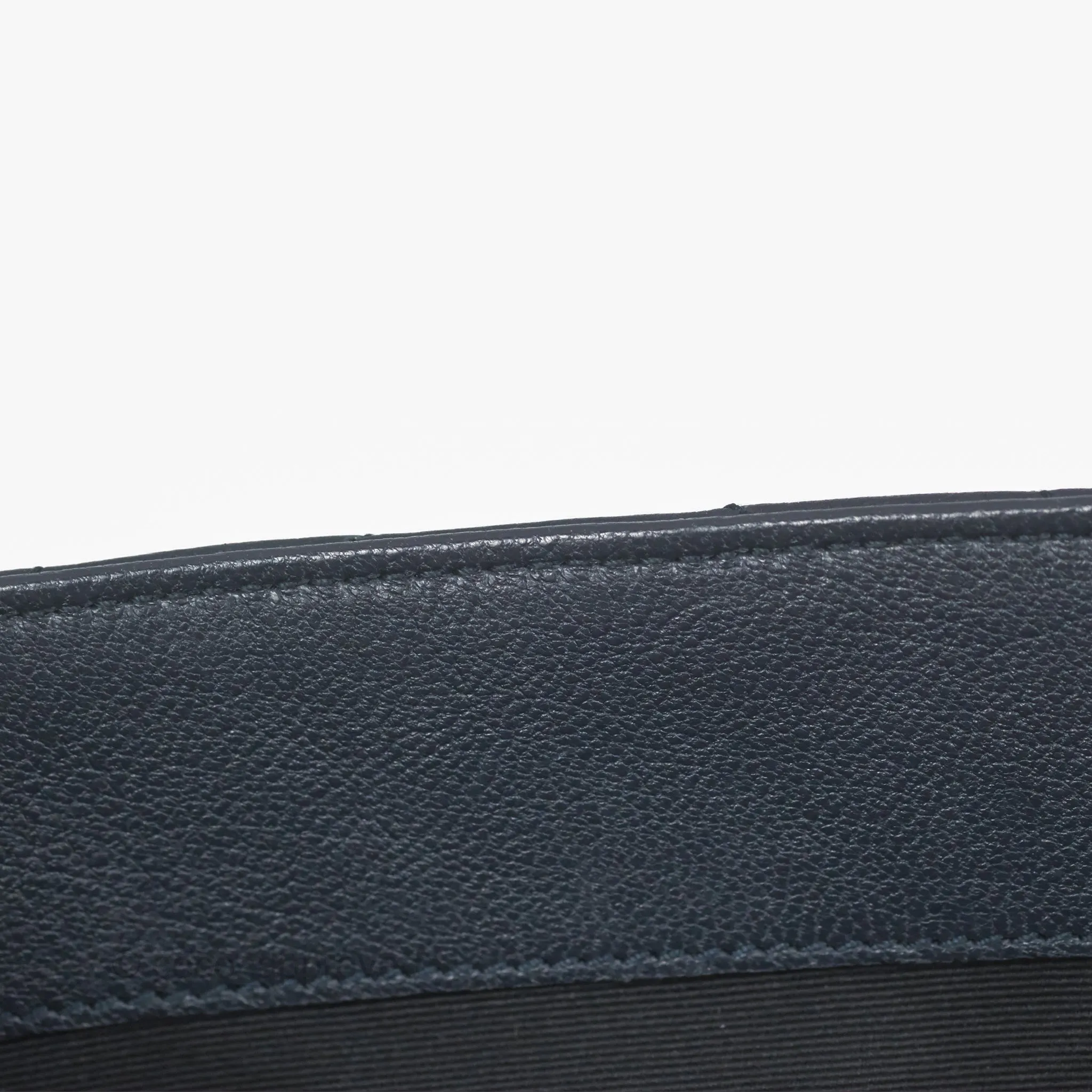 Saint Laurent Chevron Medium College Navy Chain Bag Gold Hardware