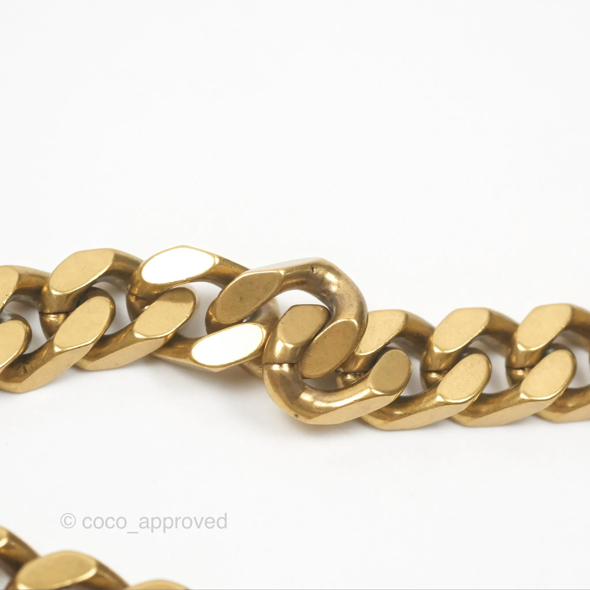Saint Laurent Chevron Medium College Navy Chain Bag Gold Hardware