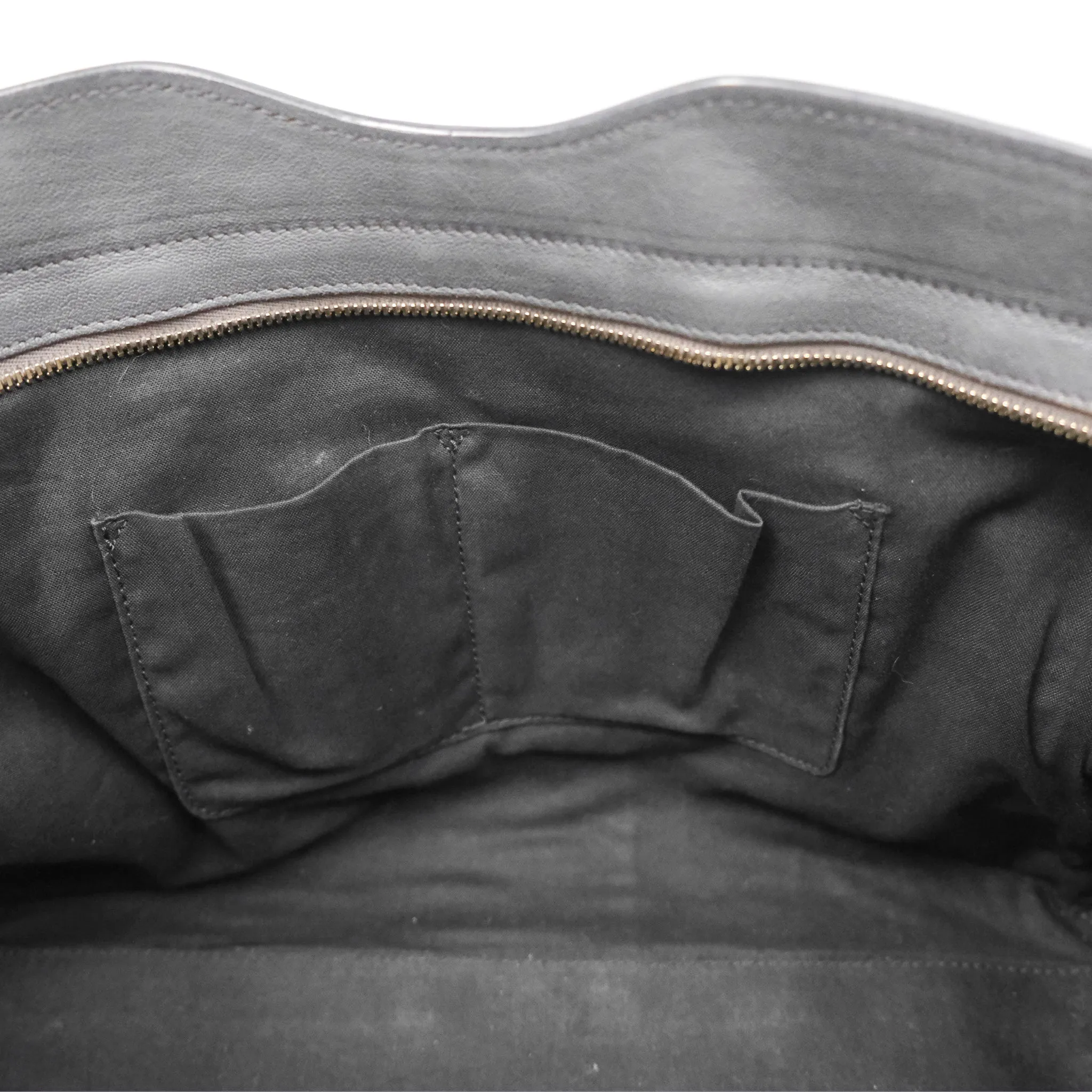 Saint Laurent Chyc Bag Dark Grey Calfskin Gold Hardware