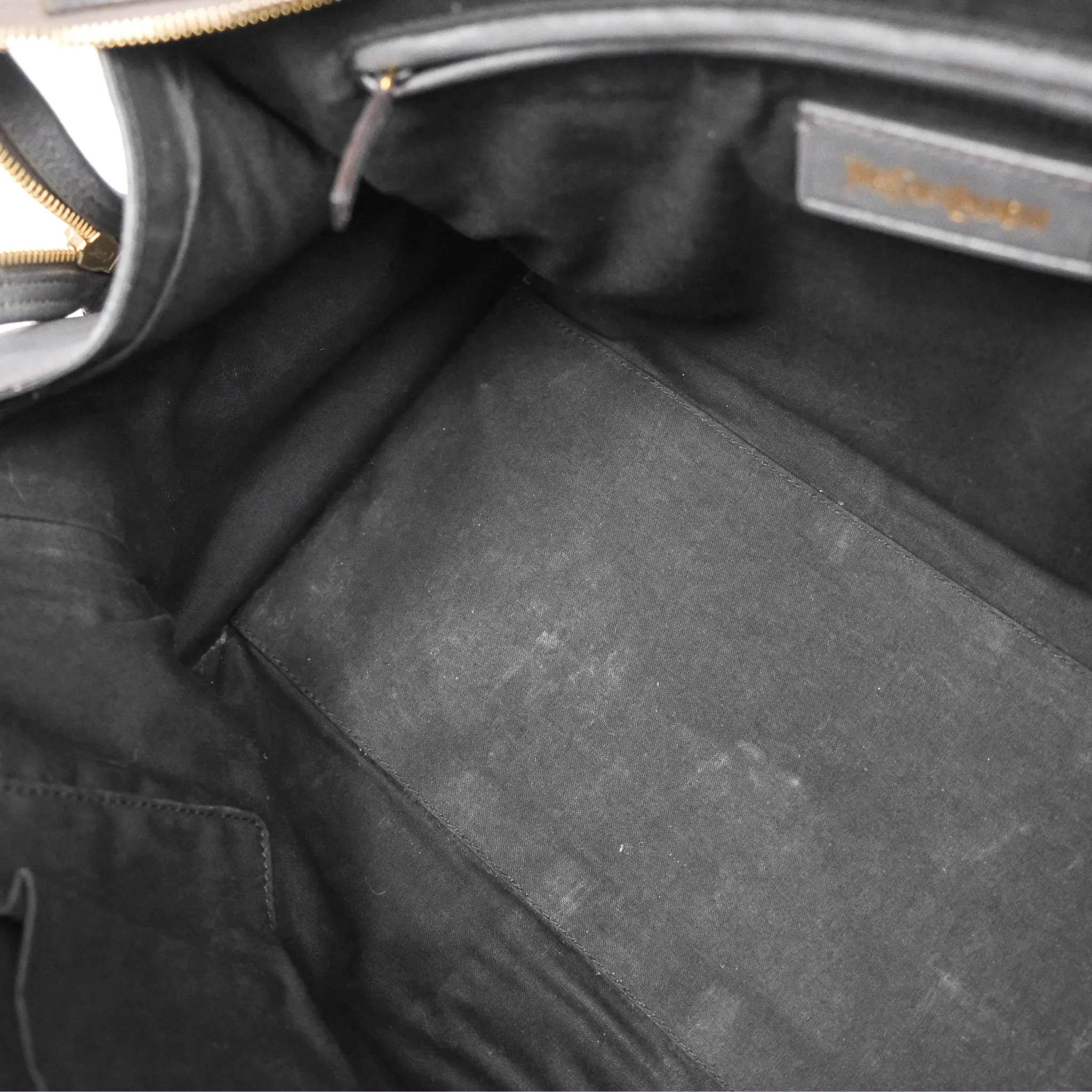 Saint Laurent Chyc Bag Dark Grey Calfskin Gold Hardware