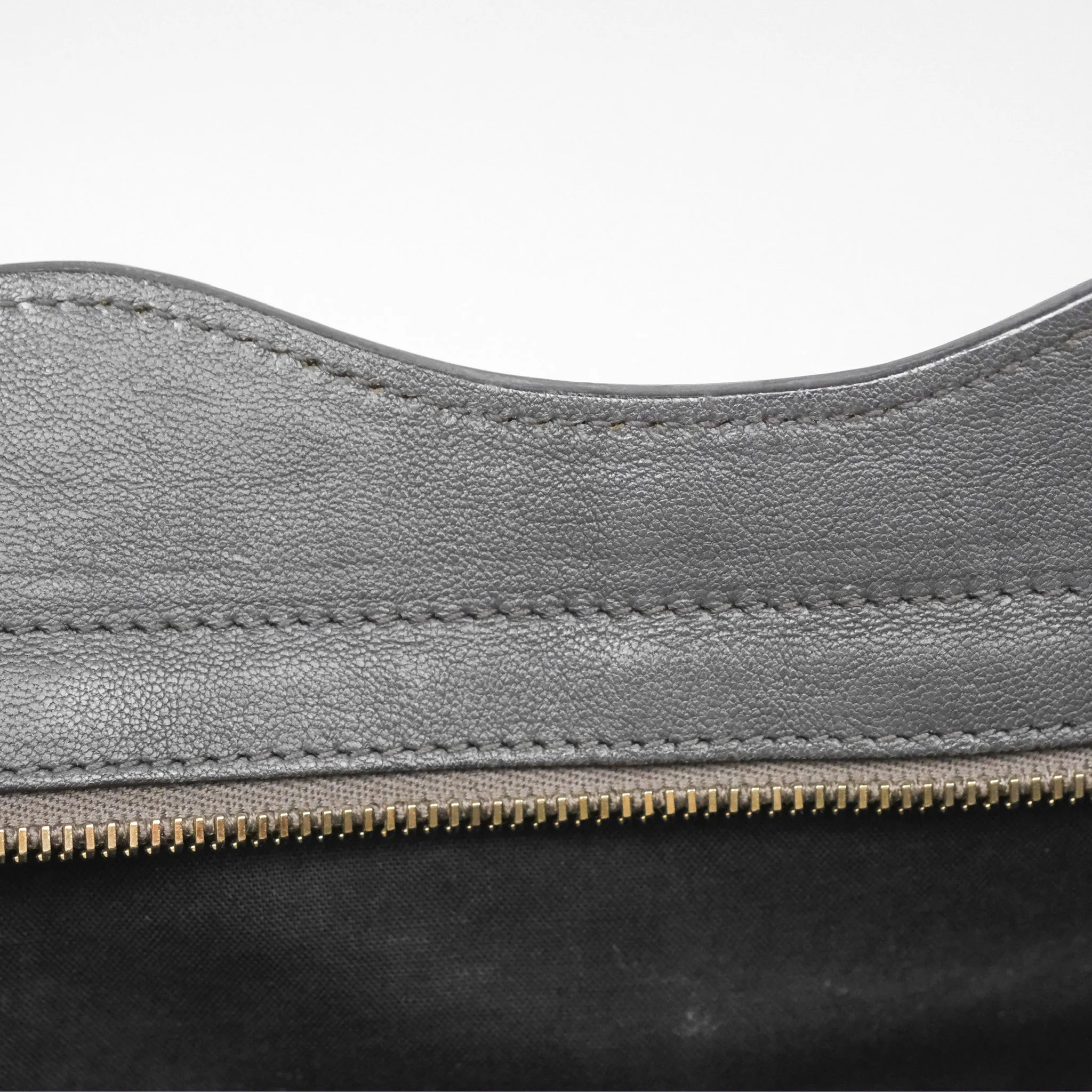 Saint Laurent Chyc Bag Dark Grey Calfskin Gold Hardware