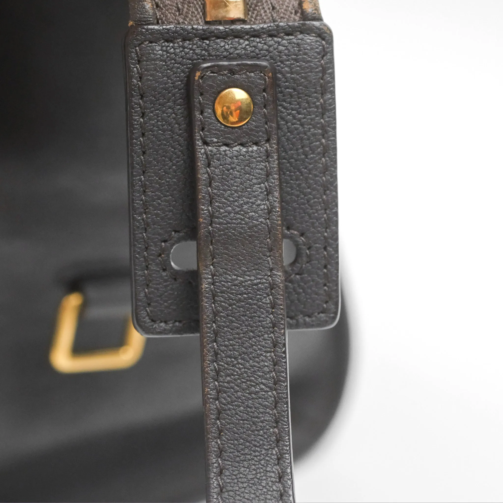 Saint Laurent Chyc Bag Dark Grey Calfskin Gold Hardware