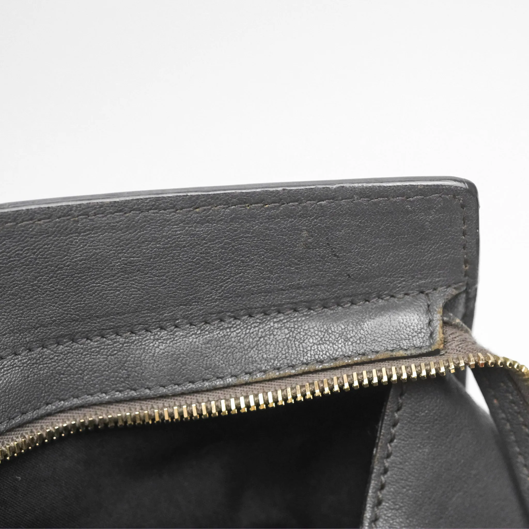 Saint Laurent Chyc Bag Dark Grey Calfskin Gold Hardware
