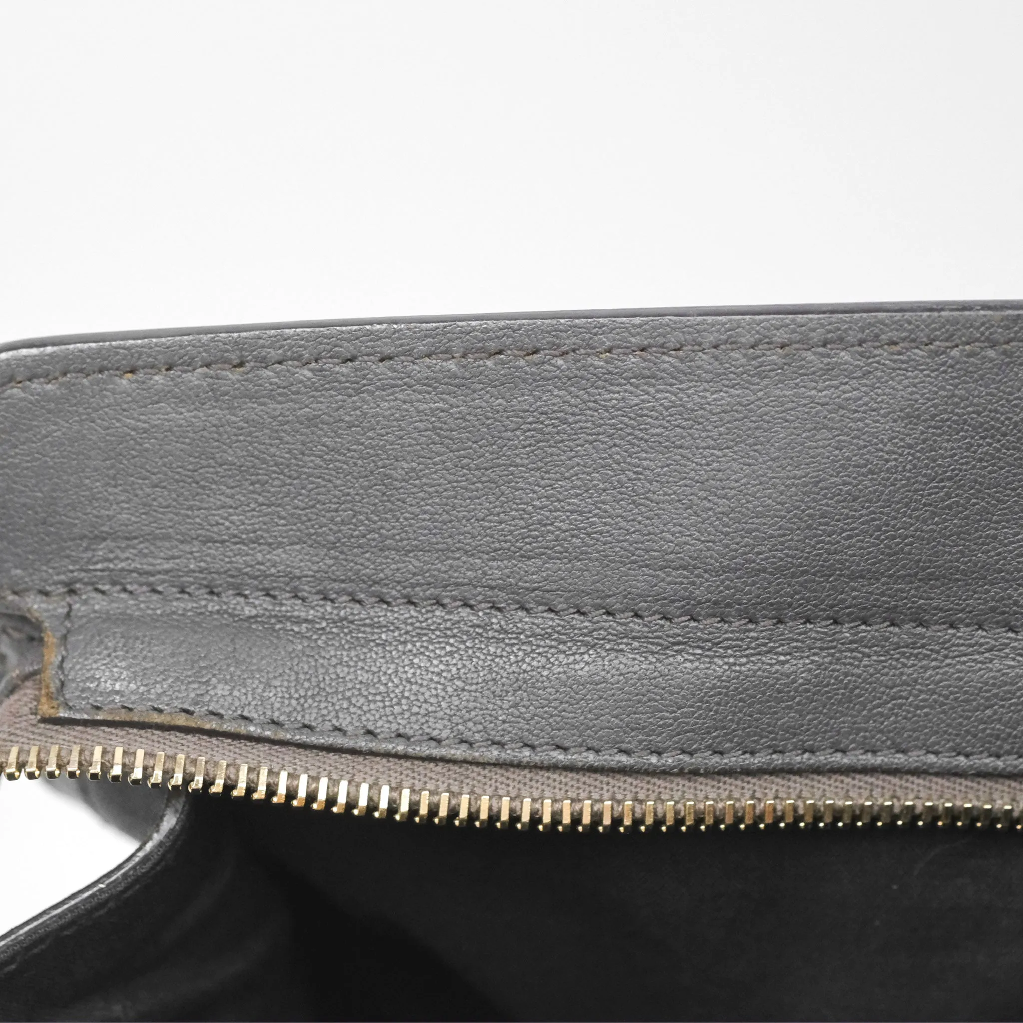 Saint Laurent Chyc Bag Dark Grey Calfskin Gold Hardware