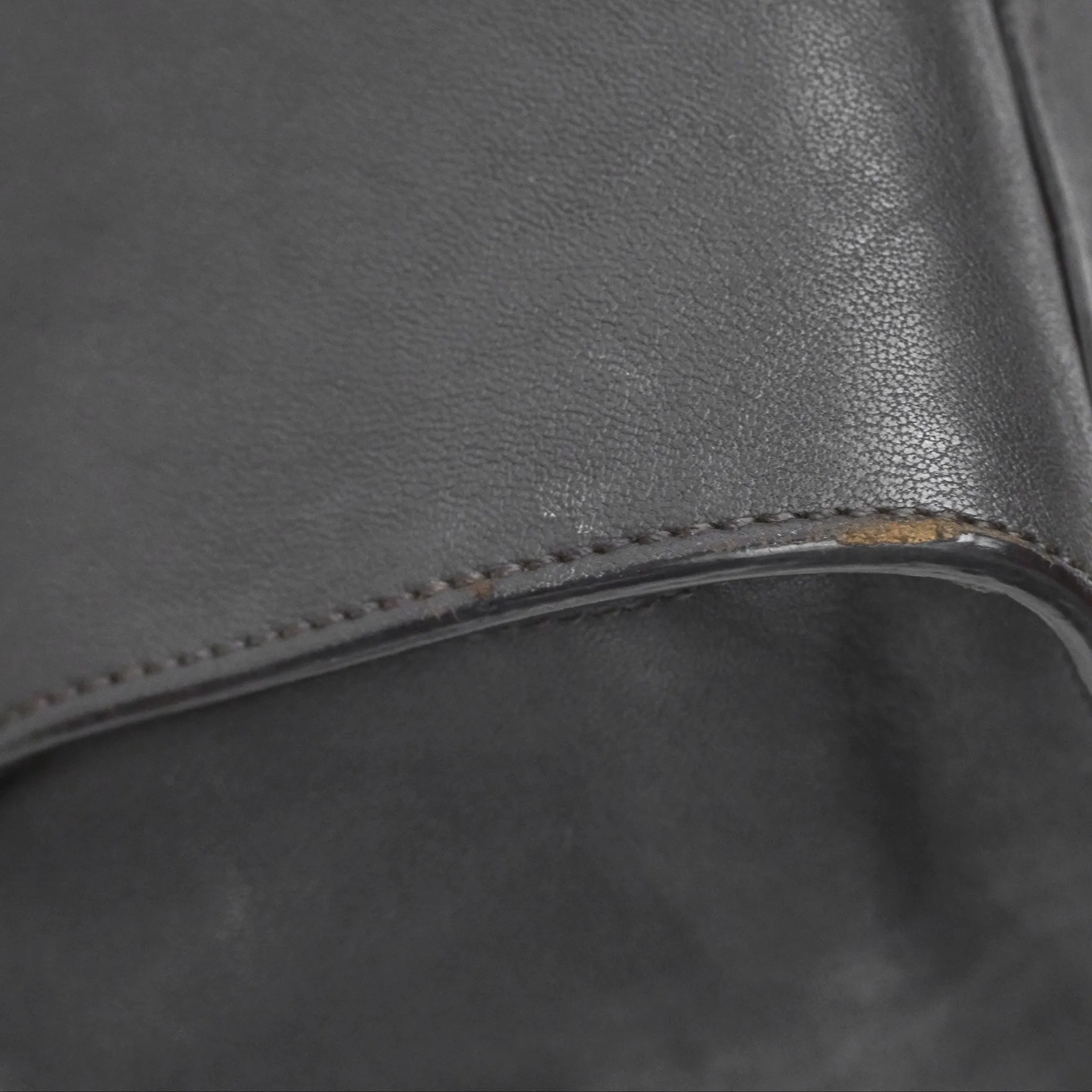 Saint Laurent Chyc Bag Dark Grey Calfskin Gold Hardware