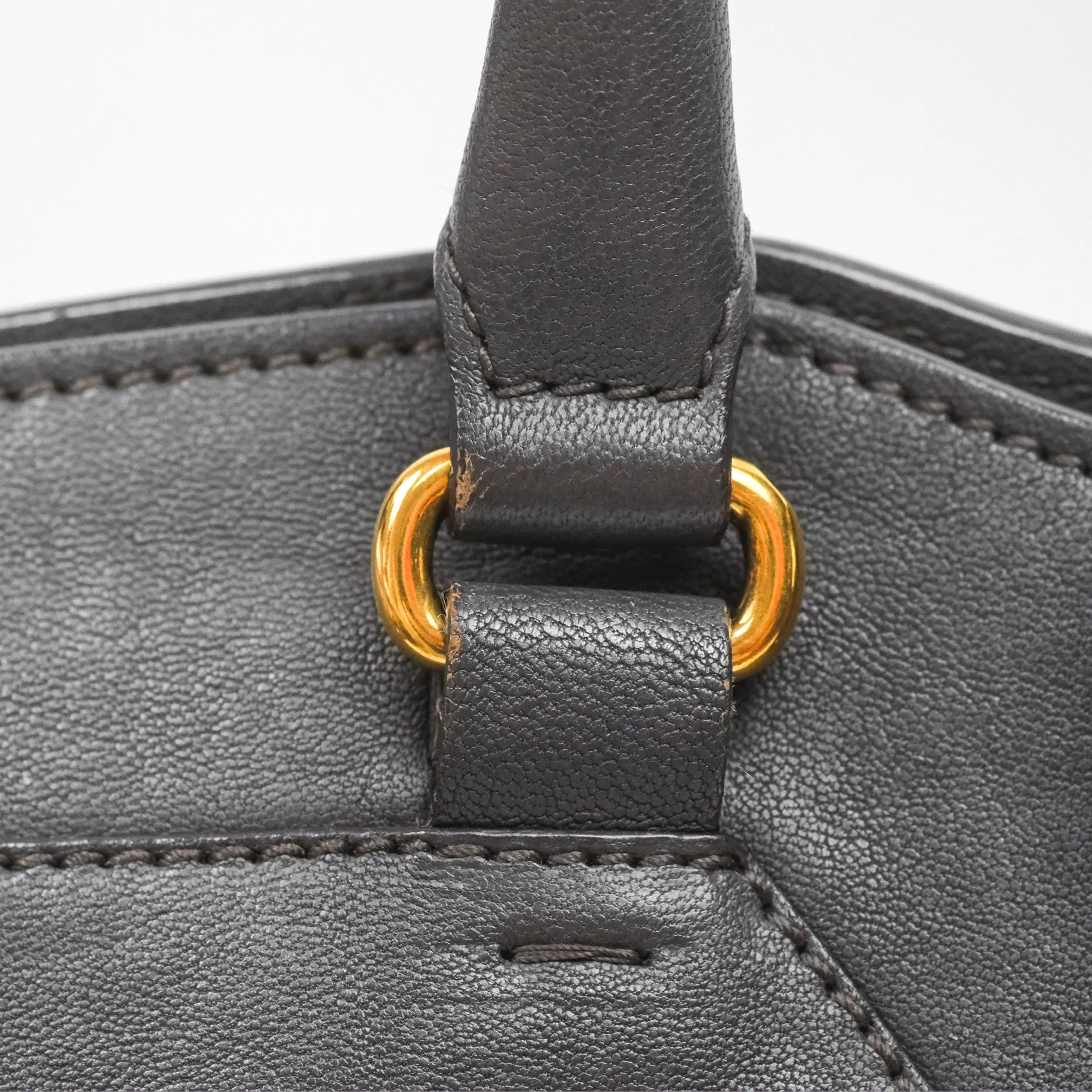 Saint Laurent Chyc Bag Dark Grey Calfskin Gold Hardware