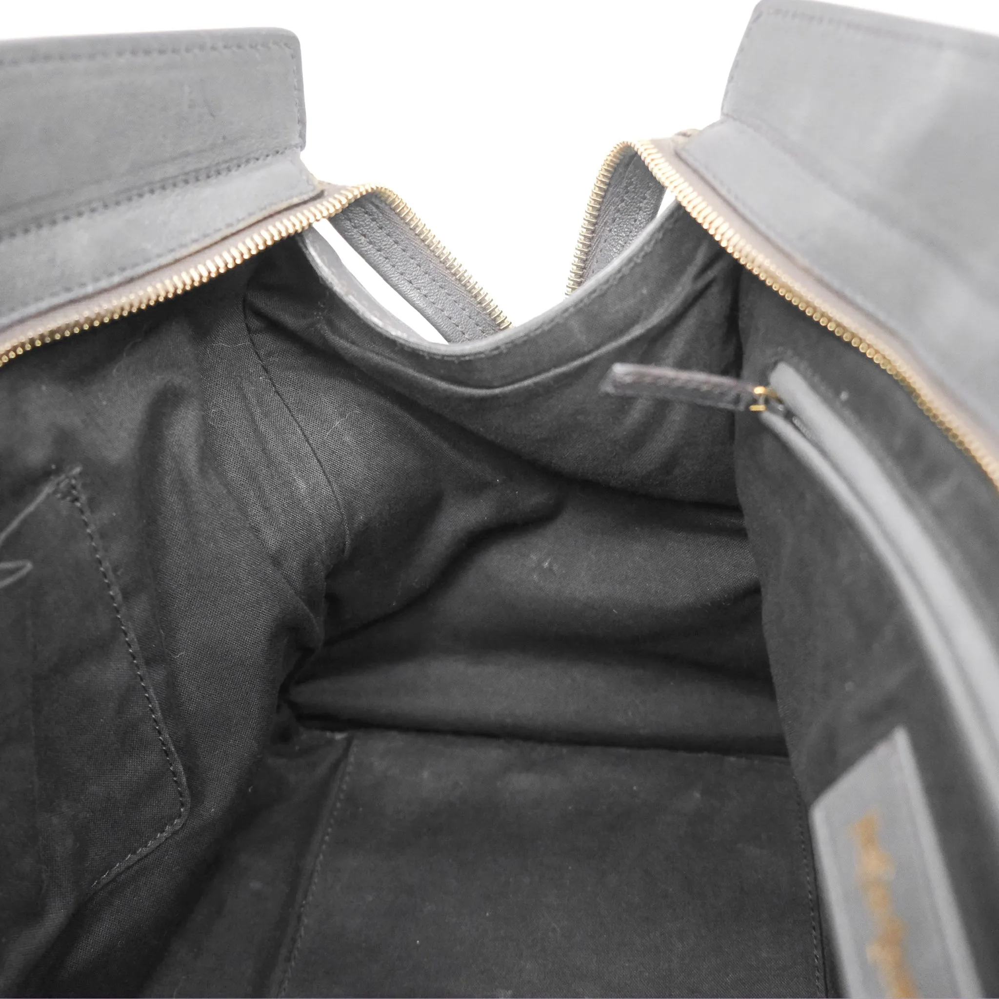 Saint Laurent Chyc Bag Dark Grey Calfskin Gold Hardware