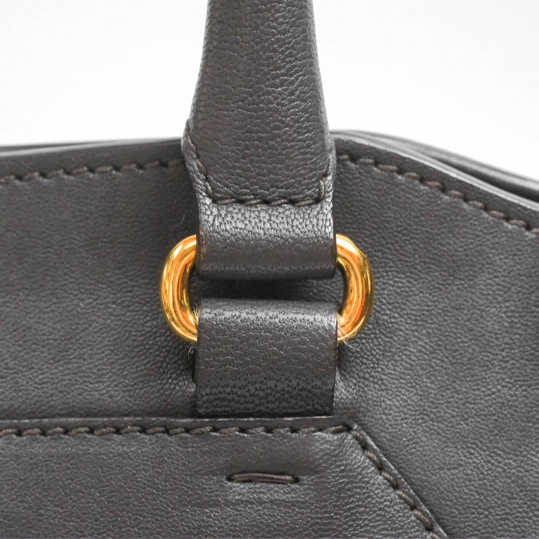 Saint Laurent Chyc Bag Dark Grey Calfskin Gold Hardware