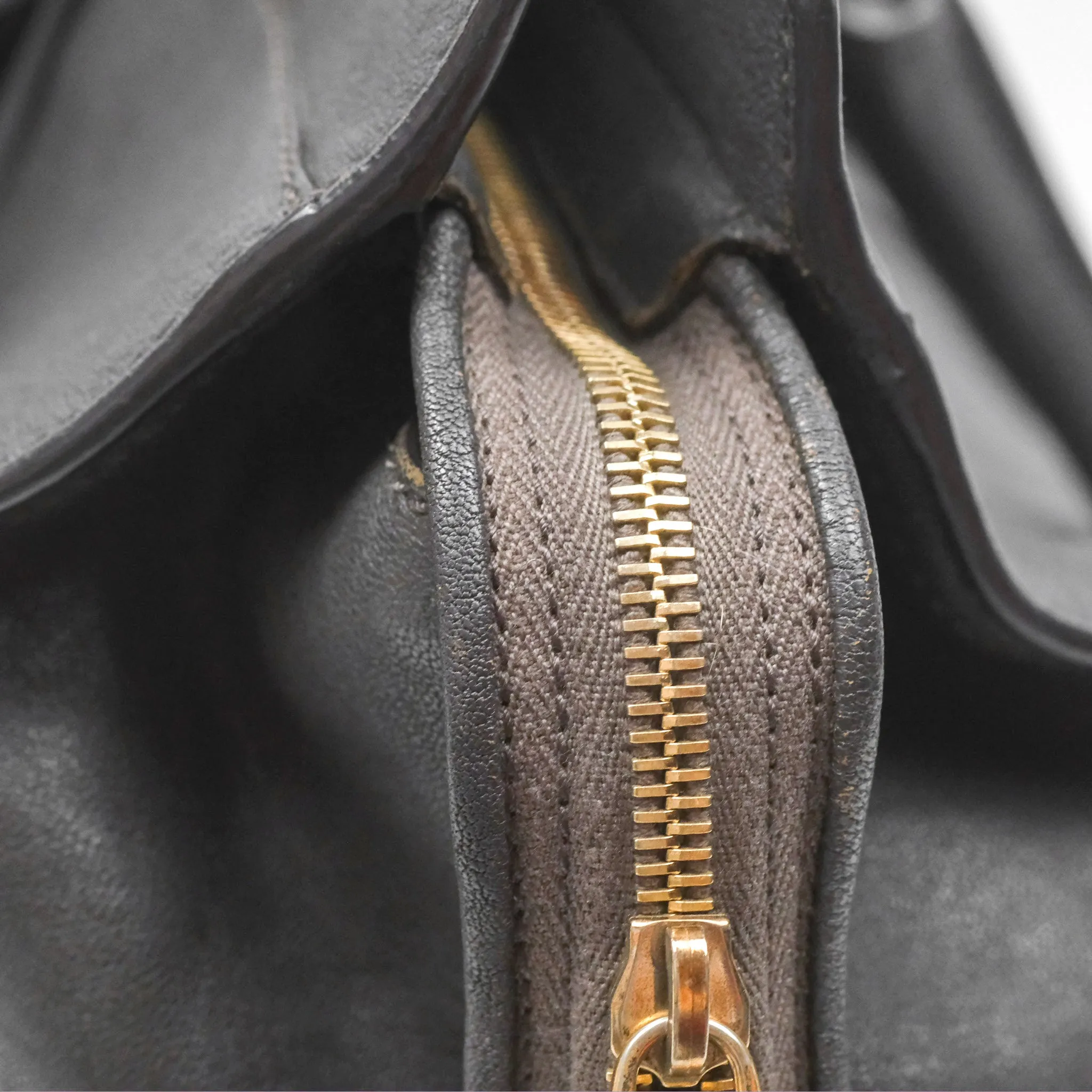 Saint Laurent Chyc Bag Dark Grey Calfskin Gold Hardware