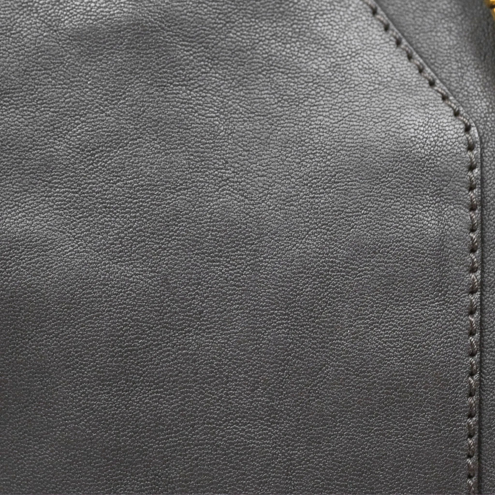 Saint Laurent Chyc Bag Dark Grey Calfskin Gold Hardware
