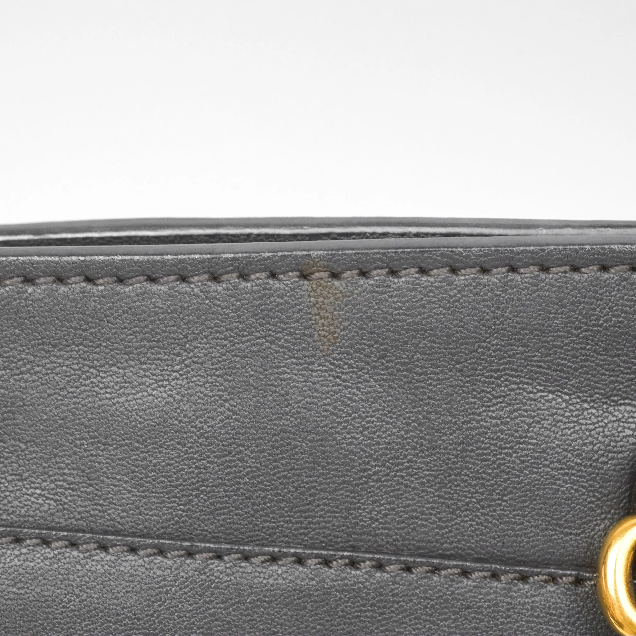 Saint Laurent Chyc Bag Dark Grey Calfskin Gold Hardware
