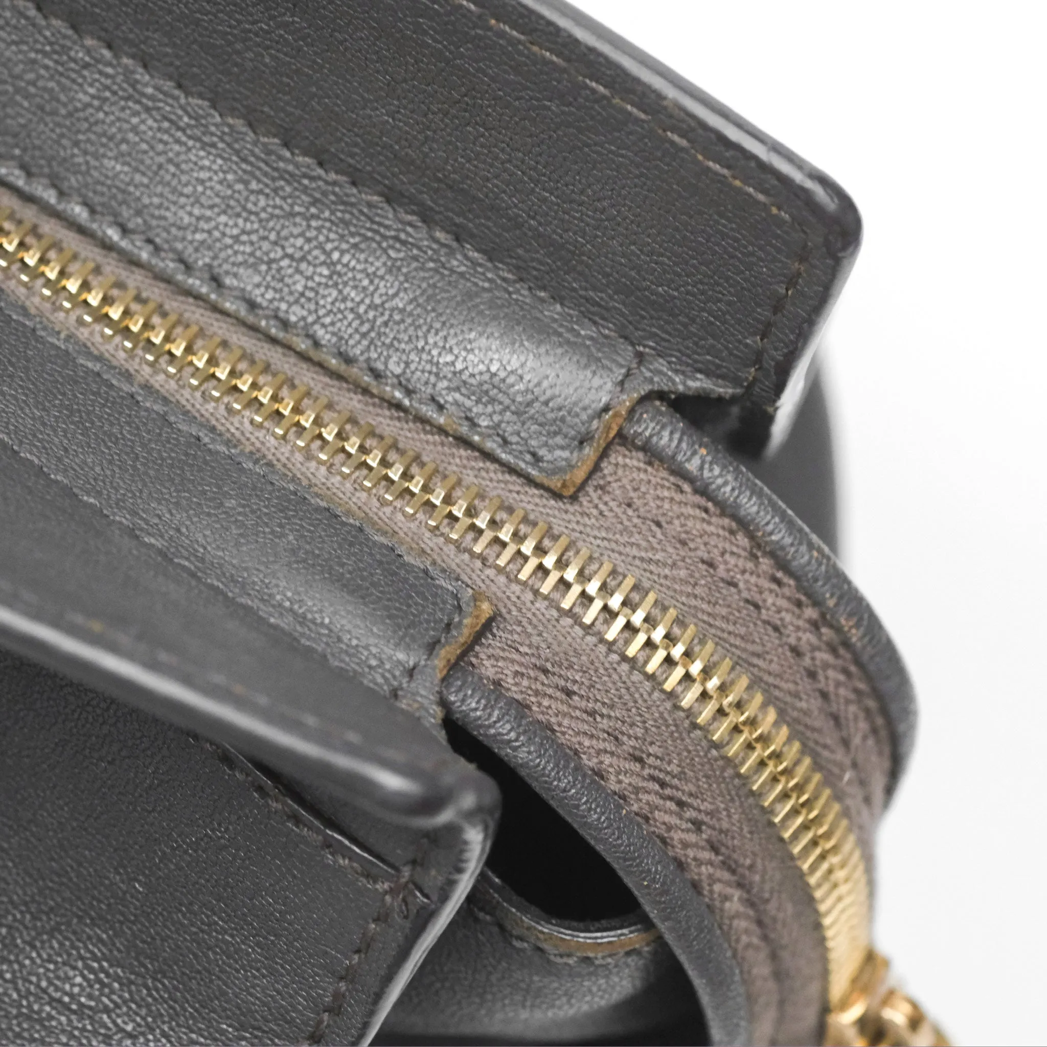 Saint Laurent Chyc Bag Dark Grey Calfskin Gold Hardware