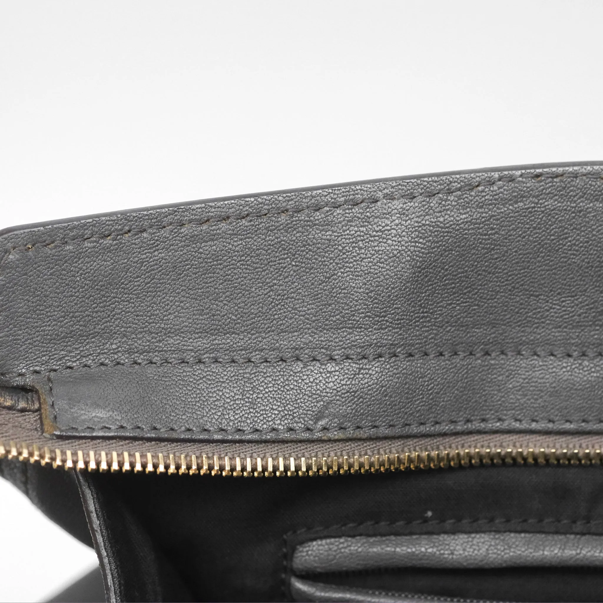 Saint Laurent Chyc Bag Dark Grey Calfskin Gold Hardware
