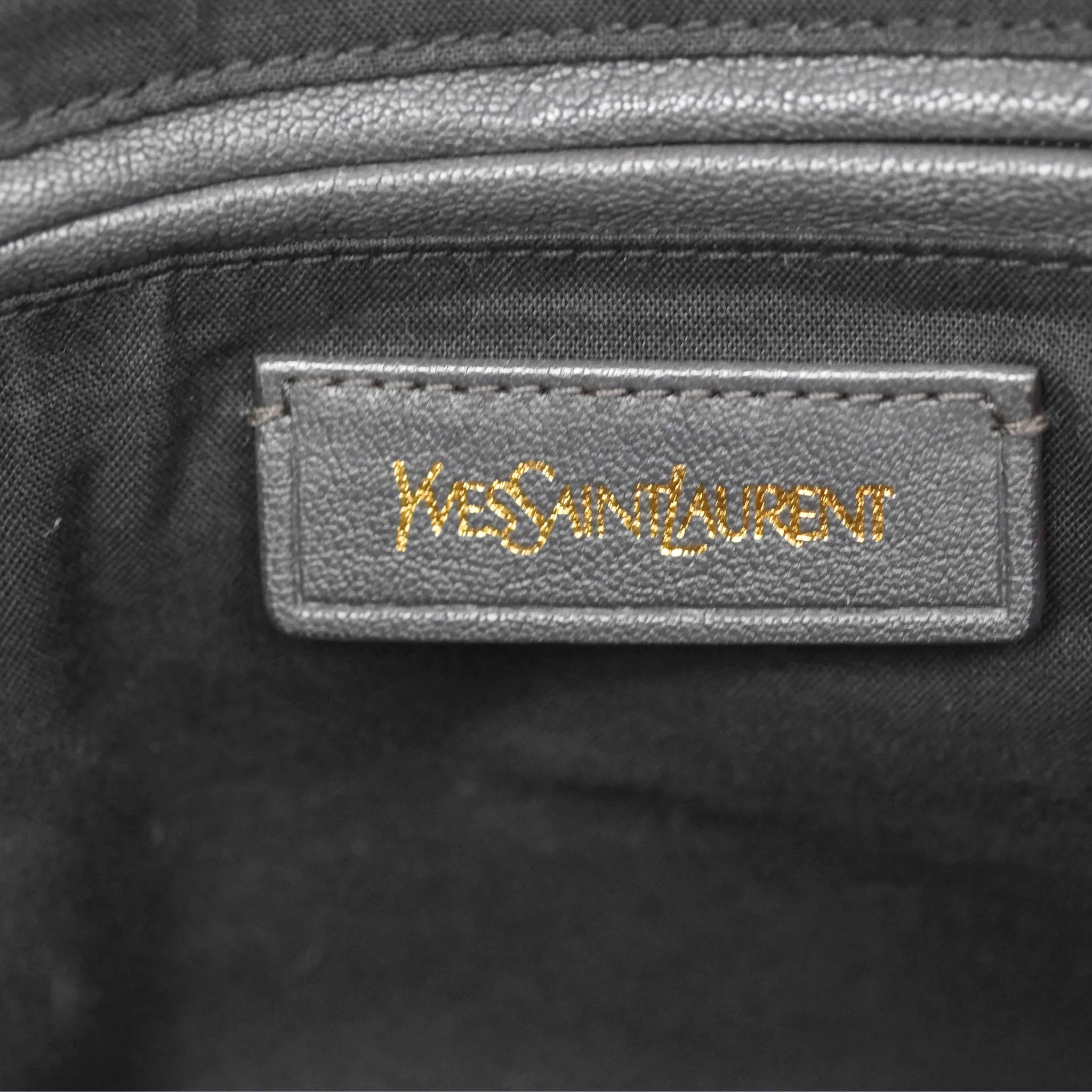 Saint Laurent Chyc Bag Dark Grey Calfskin Gold Hardware