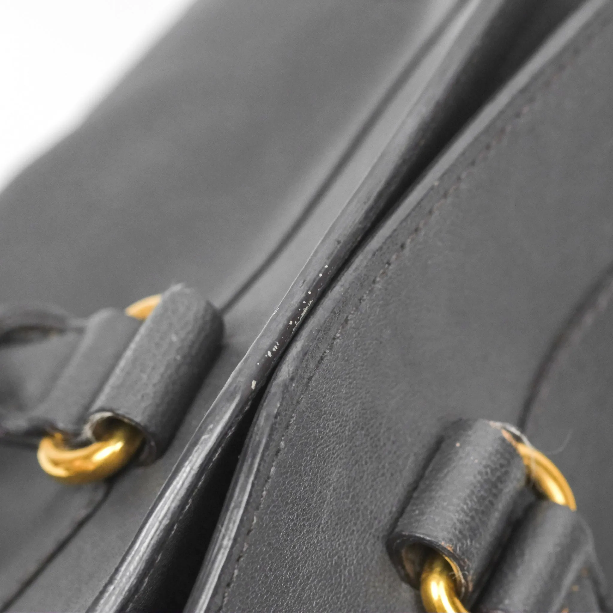 Saint Laurent Chyc Bag Dark Grey Calfskin Gold Hardware