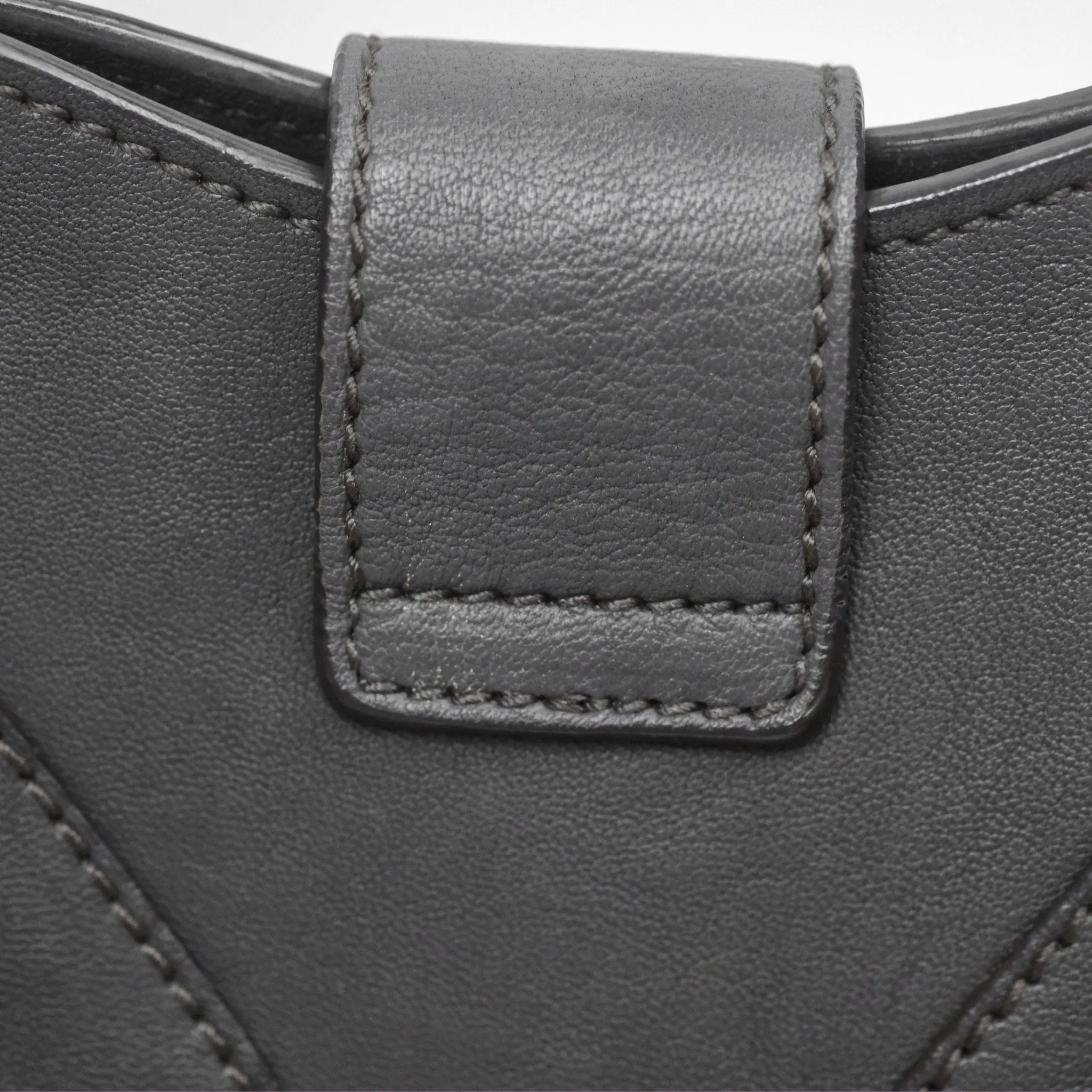 Saint Laurent Chyc Bag Dark Grey Calfskin Gold Hardware