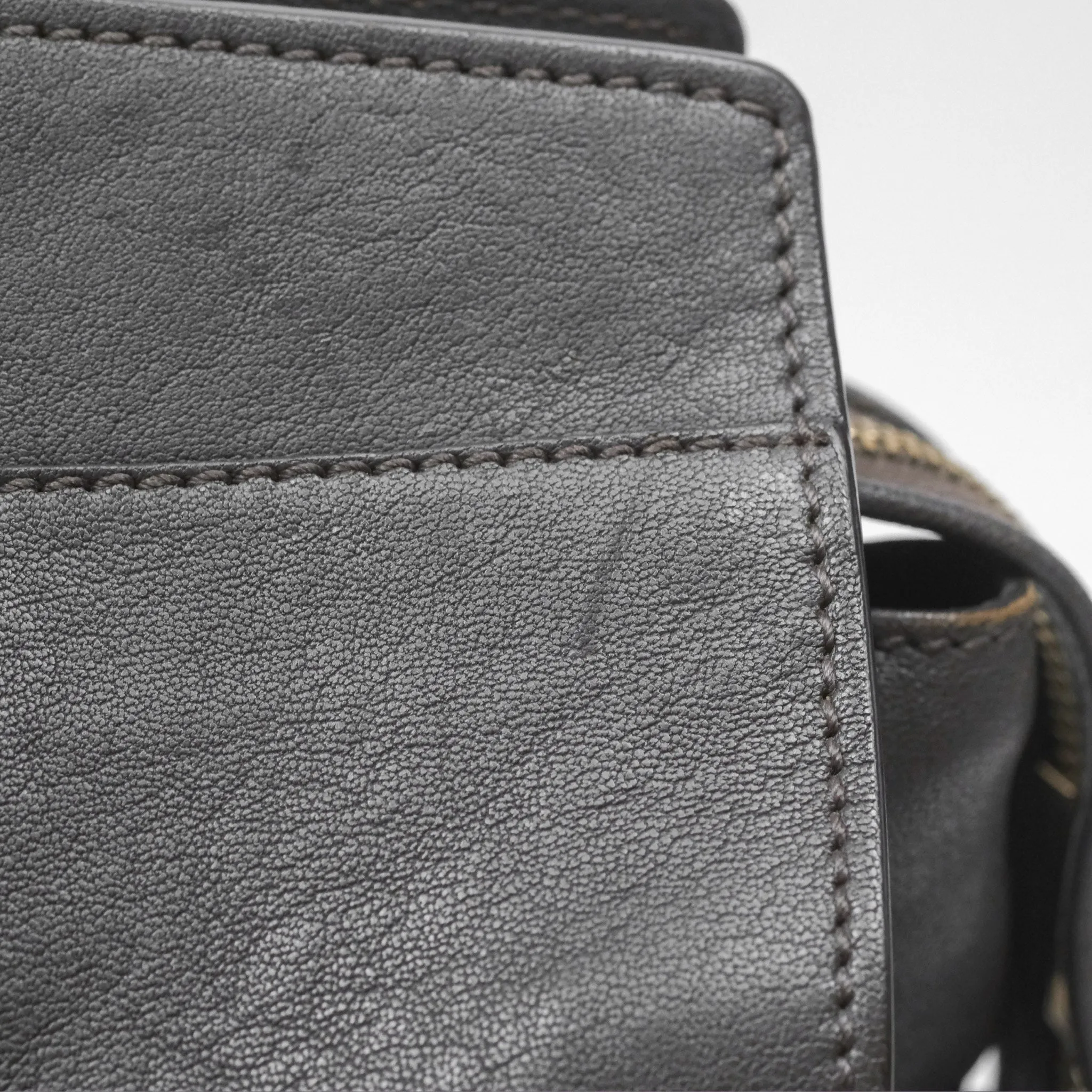 Saint Laurent Chyc Bag Dark Grey Calfskin Gold Hardware
