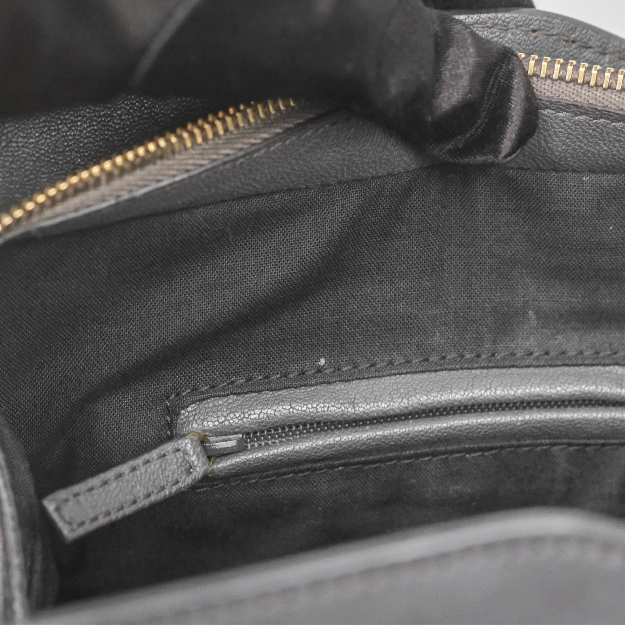 Saint Laurent Chyc Bag Dark Grey Calfskin Gold Hardware