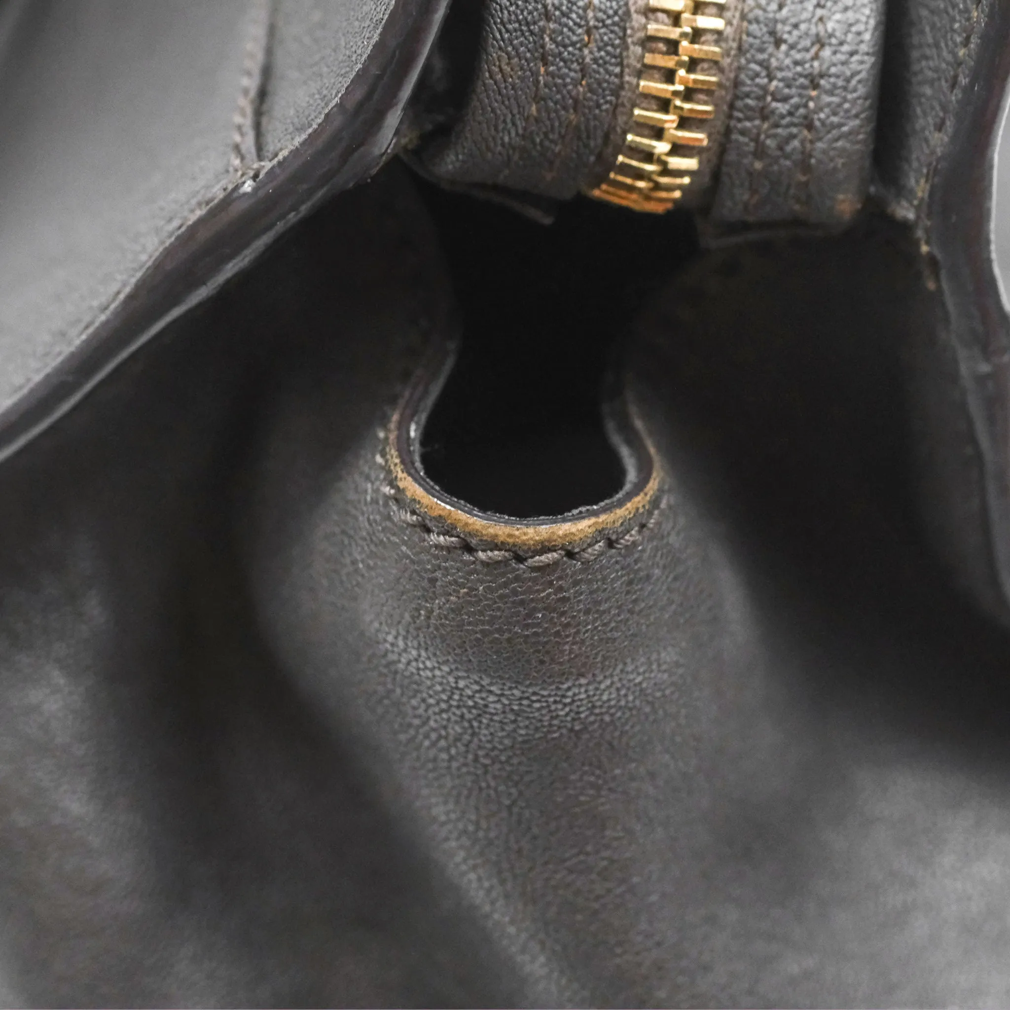 Saint Laurent Chyc Bag Dark Grey Calfskin Gold Hardware