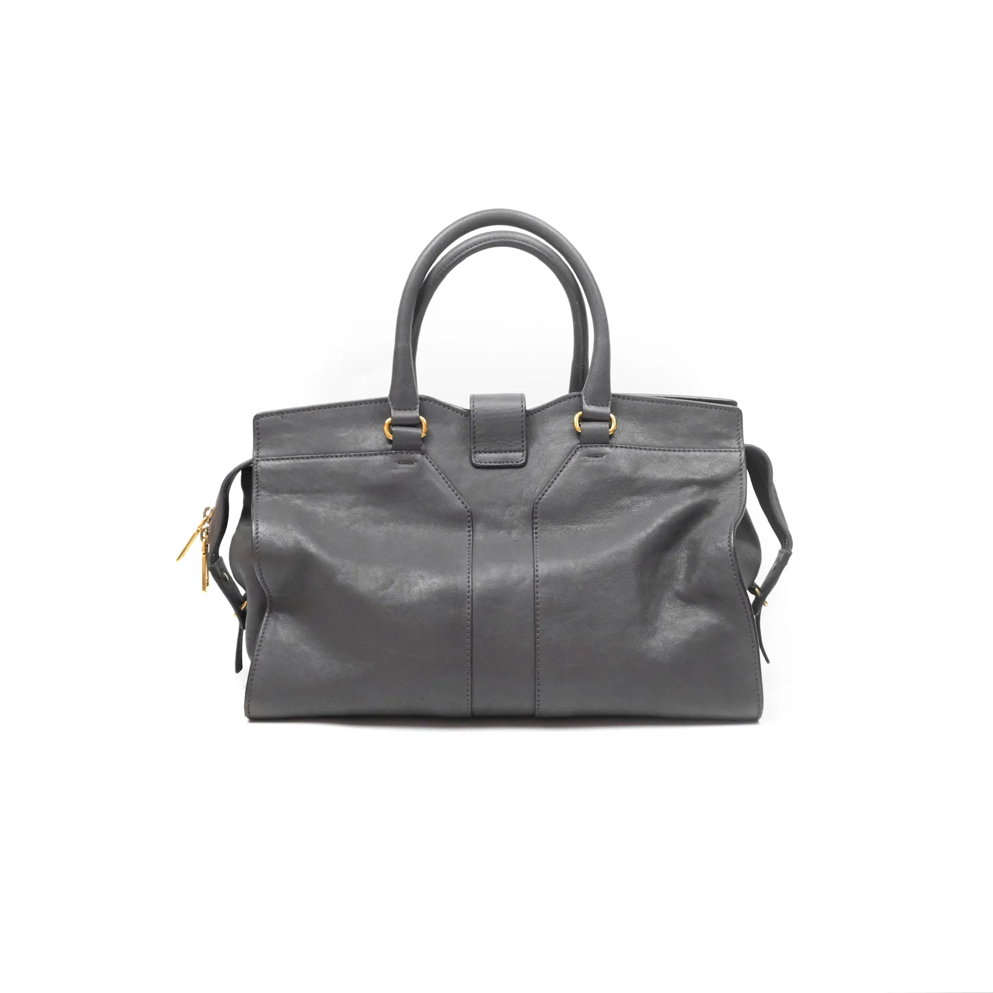 Saint Laurent Chyc Bag Dark Grey Calfskin Gold Hardware