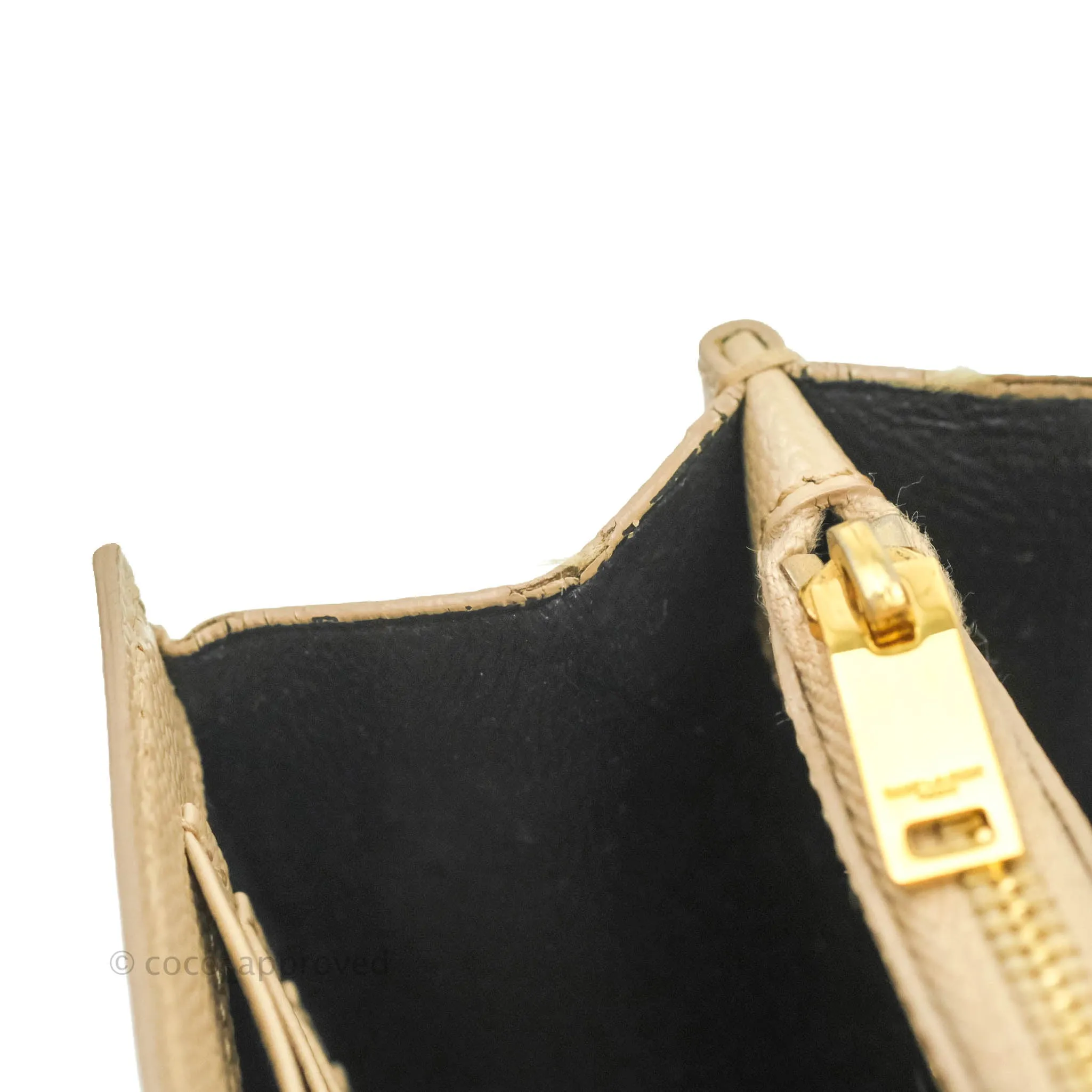 Saint Laurent Classic Beige Grained Leather Gold Hardware