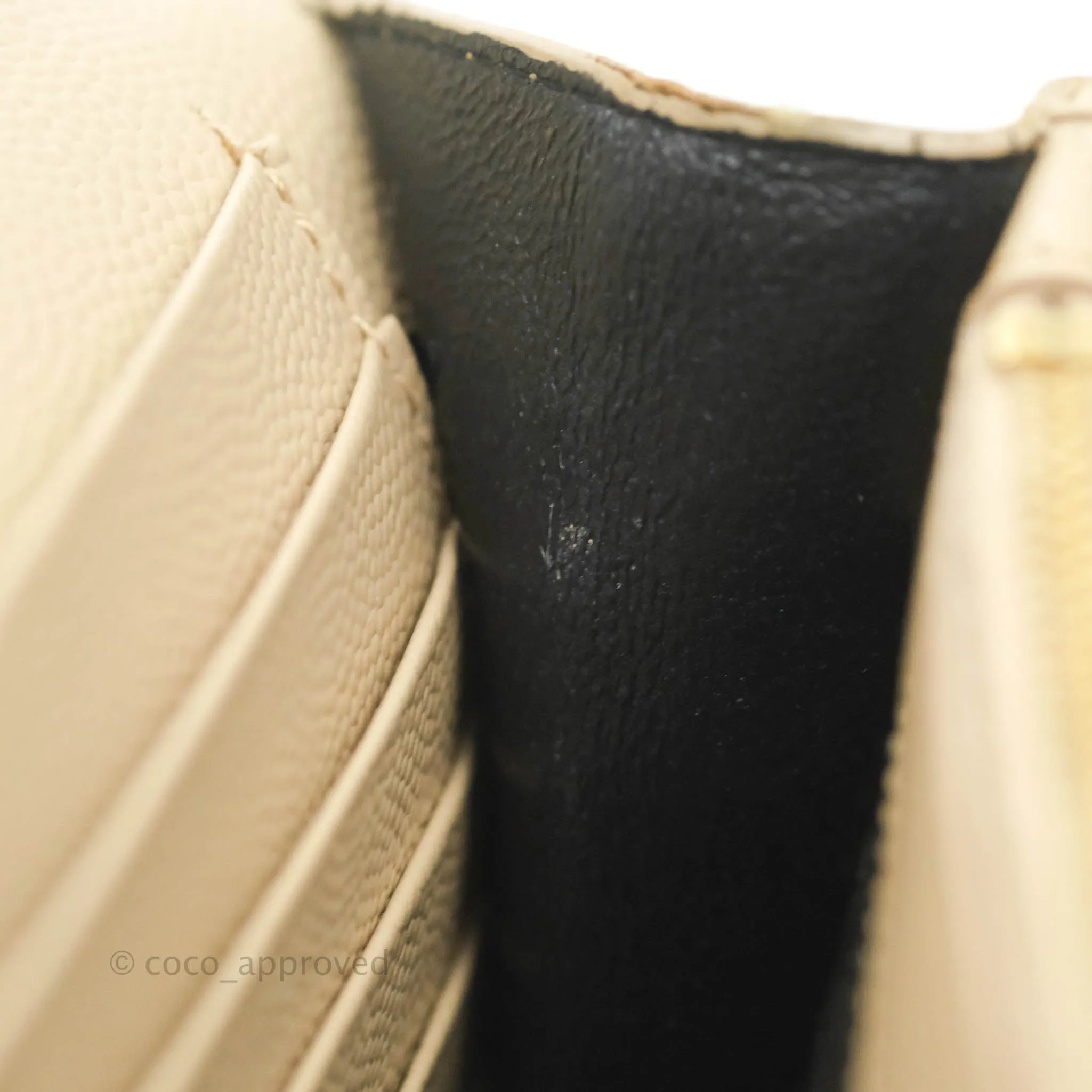 Saint Laurent Classic Beige Grained Leather Gold Hardware