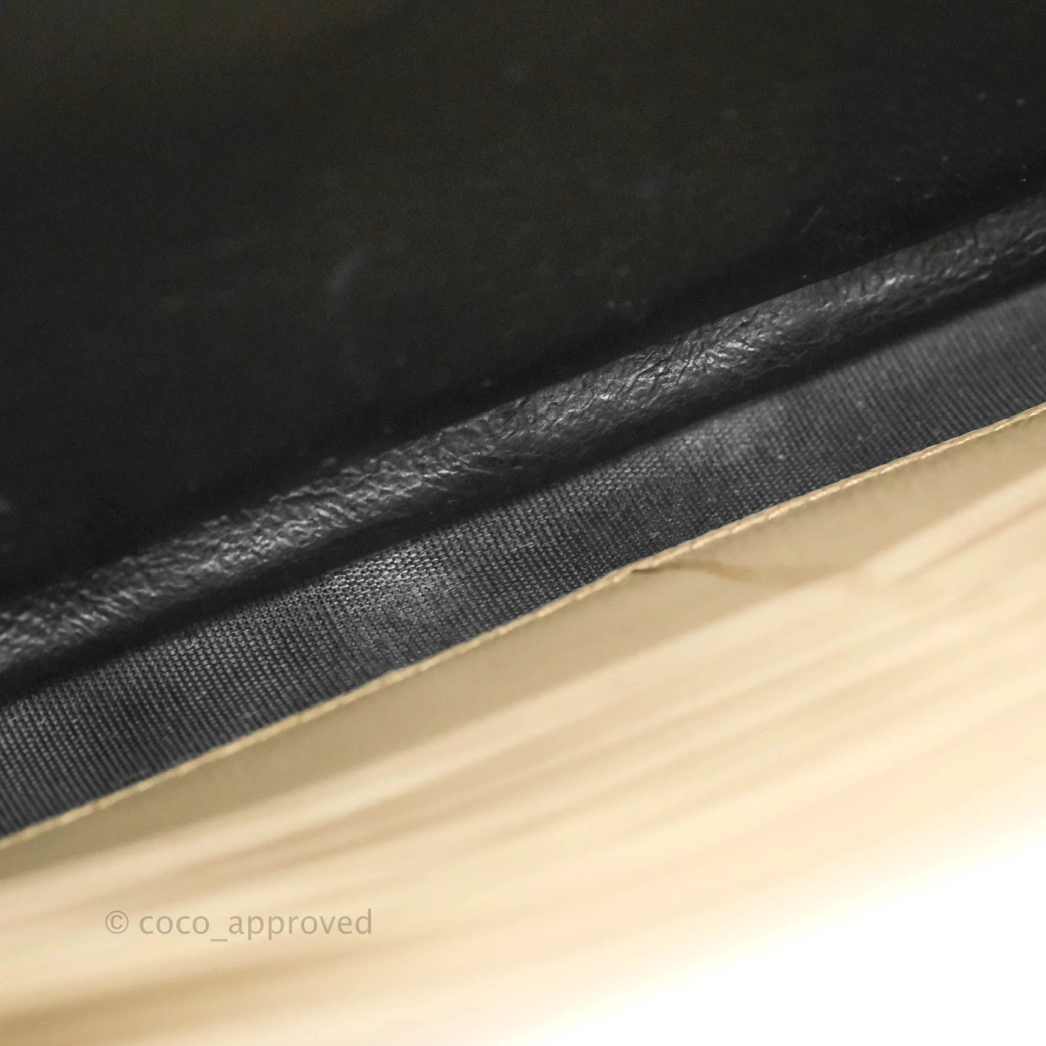 Saint Laurent Classic Beige Grained Leather Gold Hardware