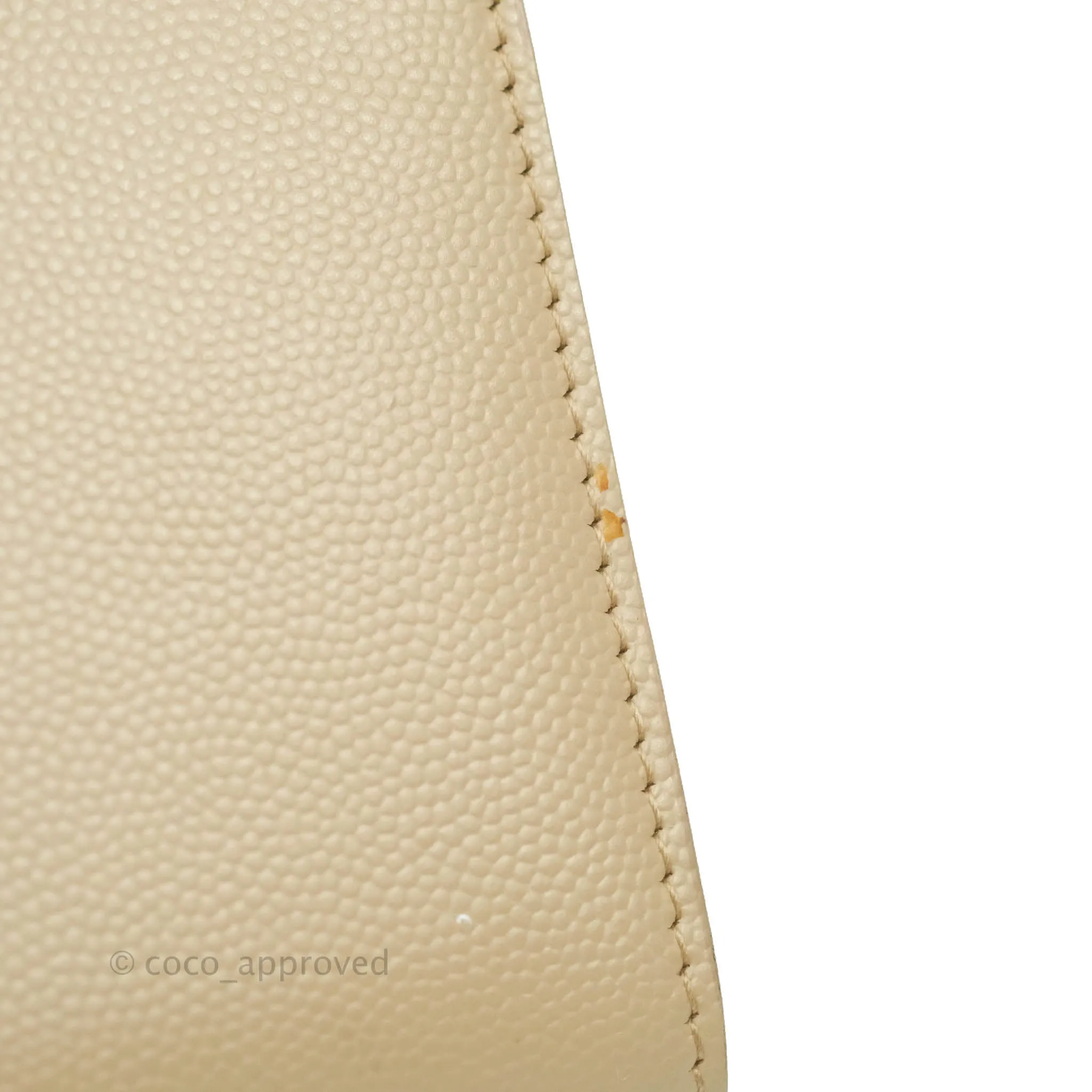 Saint Laurent Classic Beige Grained Leather Gold Hardware