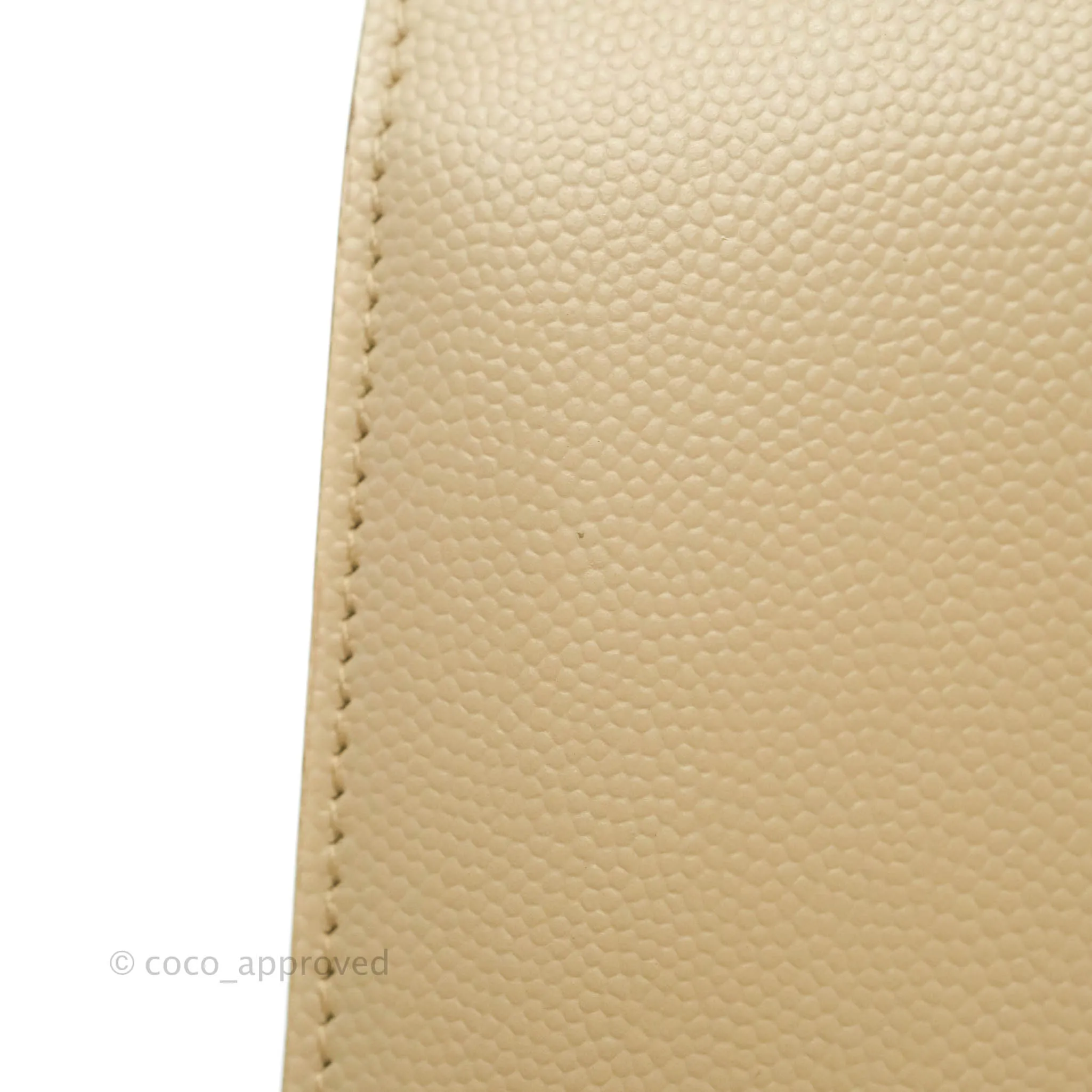 Saint Laurent Classic Beige Grained Leather Gold Hardware