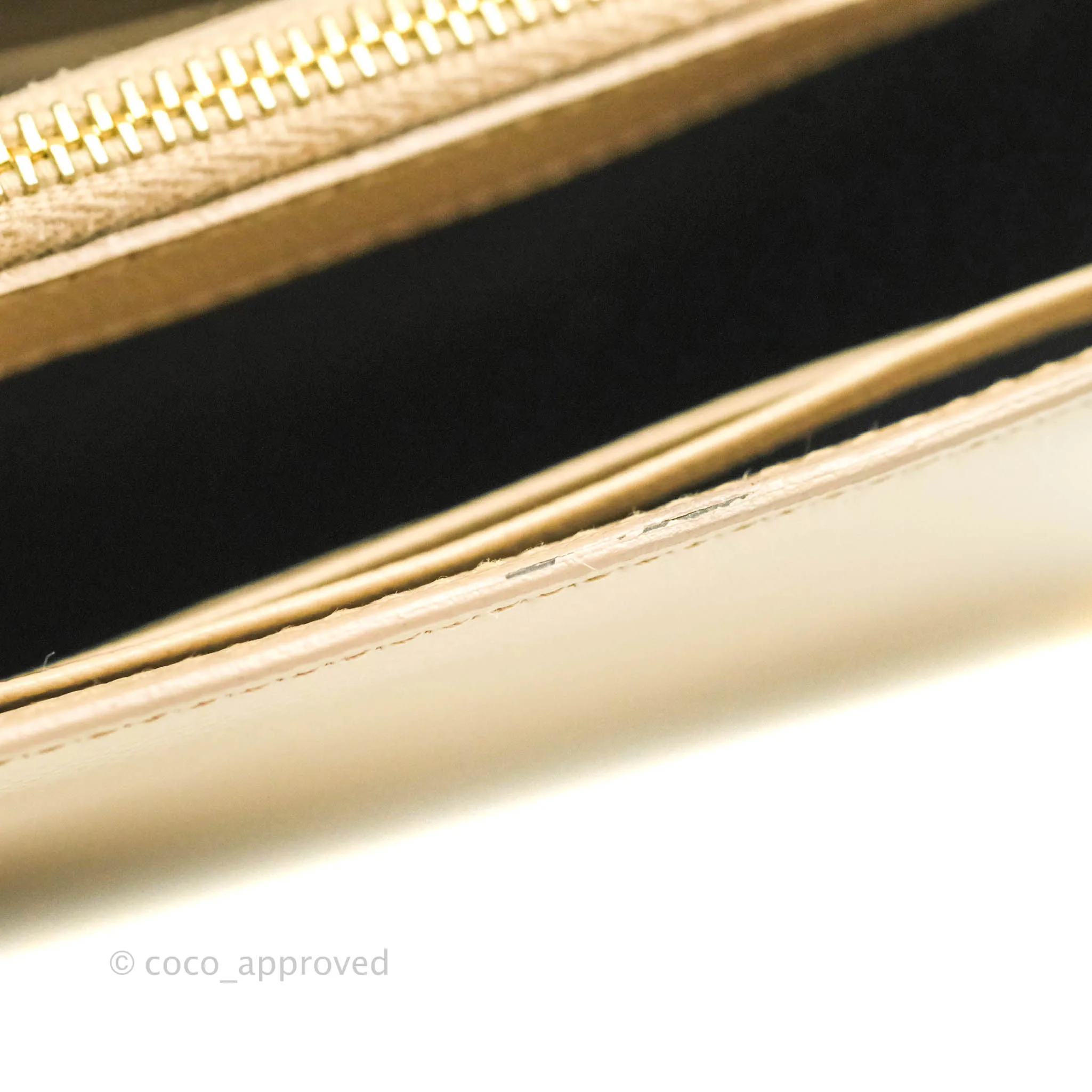 Saint Laurent Classic Beige Grained Leather Gold Hardware