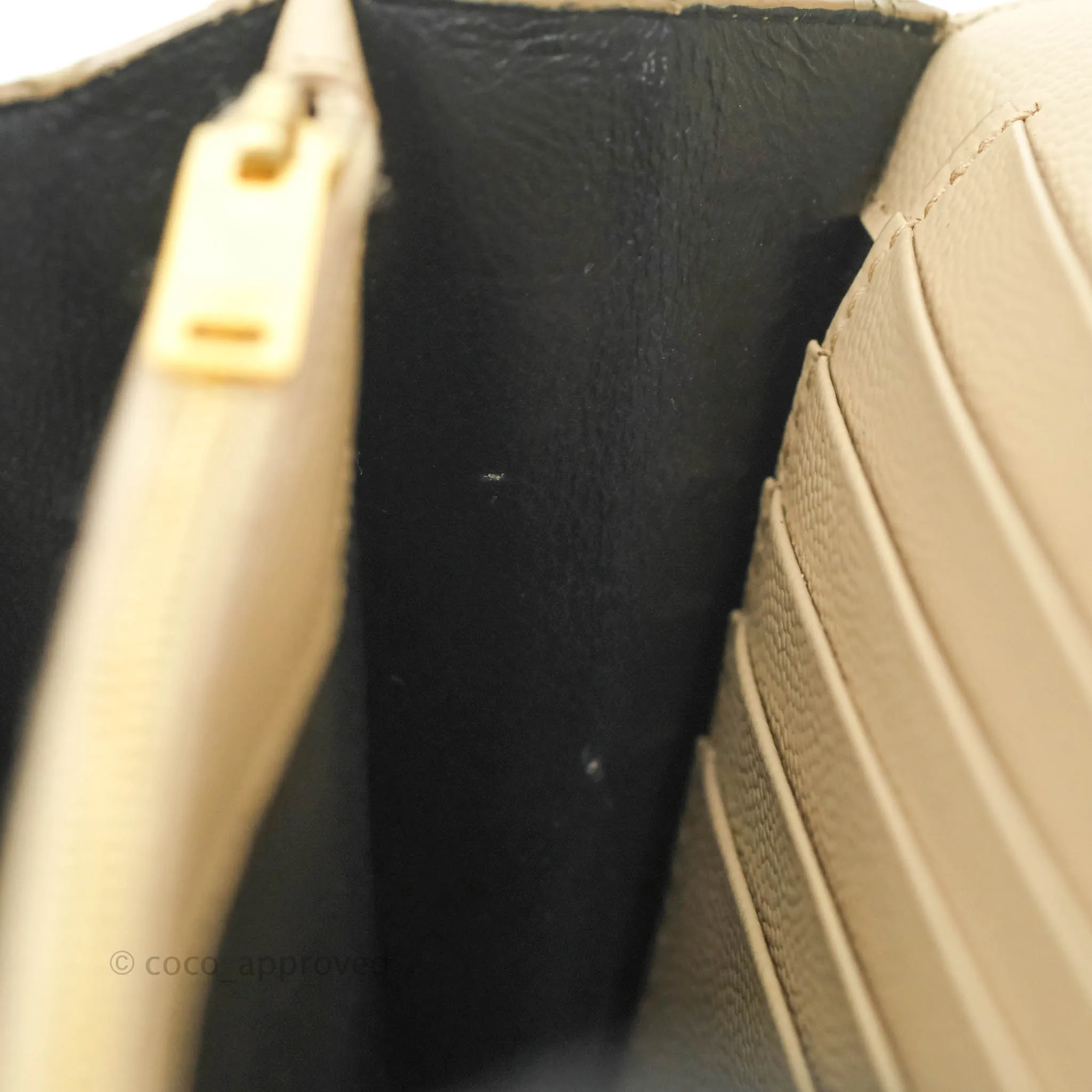 Saint Laurent Classic Beige Grained Leather Gold Hardware