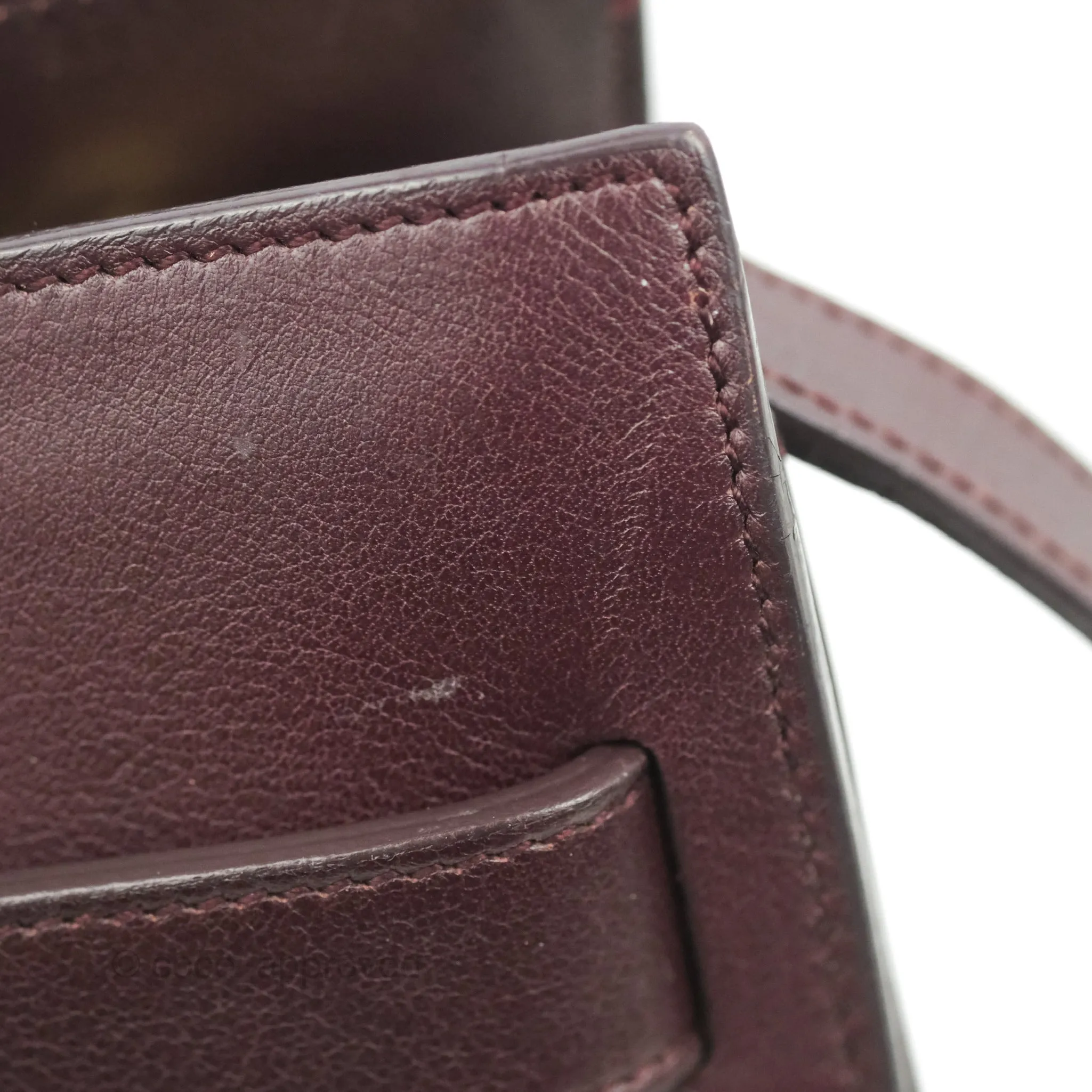 Saint Laurent Classic Sac De Jour Small Burgundy Smooth Calfskin Gold Hardware