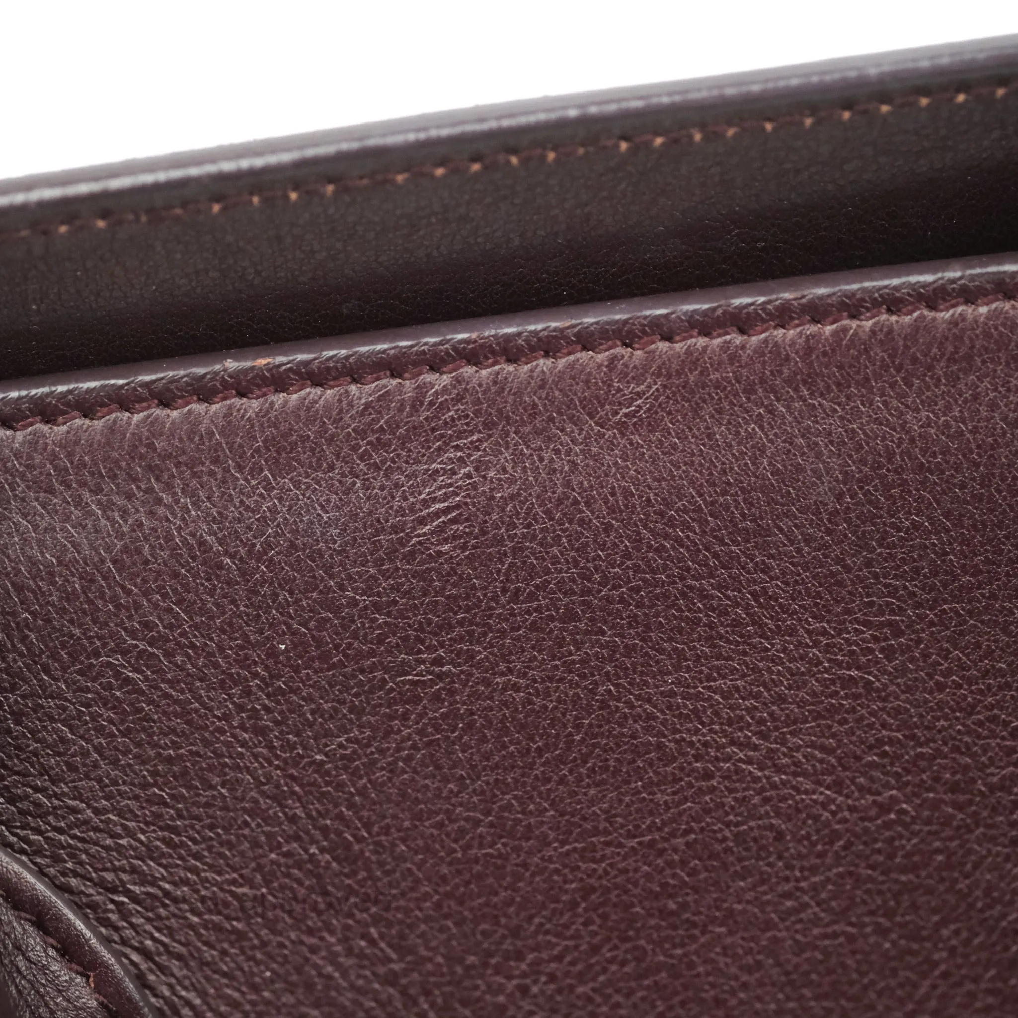 Saint Laurent Classic Sac De Jour Small Burgundy Smooth Calfskin Gold Hardware