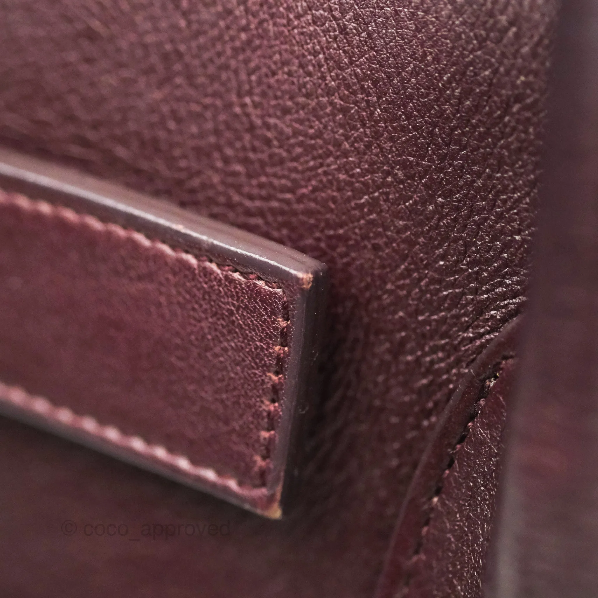 Saint Laurent Classic Sac De Jour Small Burgundy Smooth Calfskin Gold Hardware